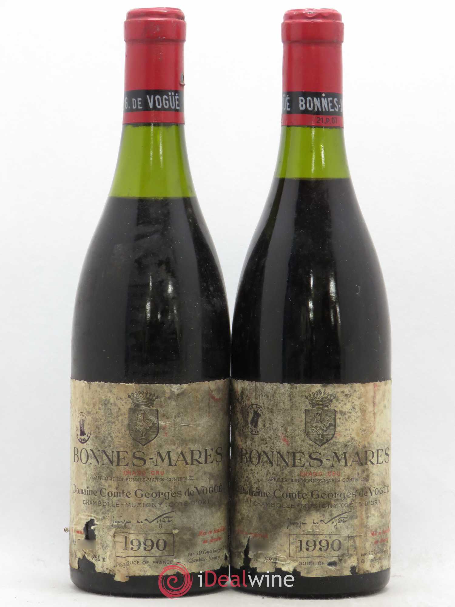 Bonnes-Mares Grand Cru Comte Georges de Vogüé 1990 - Lot de 2 bouteilles - 0
