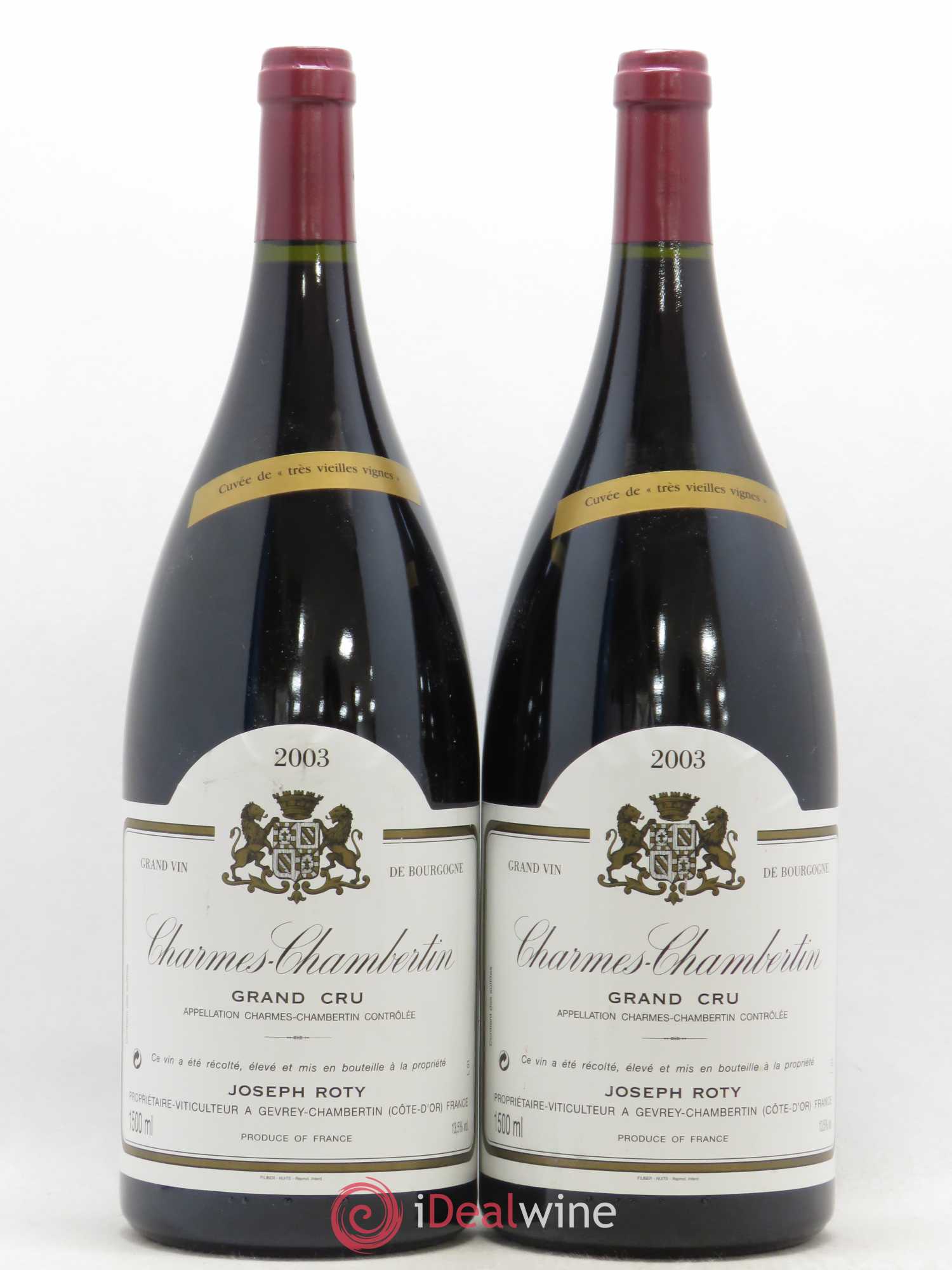 Charmes-Chambertin Grand Cru Très vieilles vignes Joseph Roty (Domaine) 2003 - Lot de 2 magnums - 0