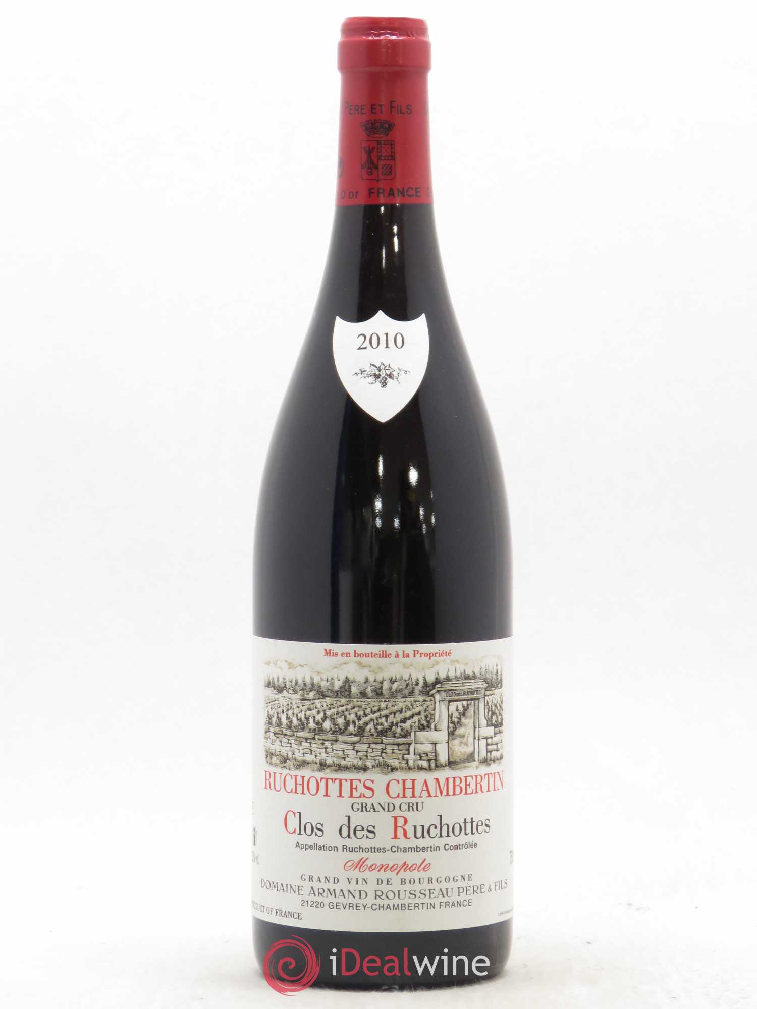 Ruchottes-Chambertin Grand Cru Clos des Ruchottes Armand Rousseau (Domaine) 2010 - Posten von 1 Flasche - 0