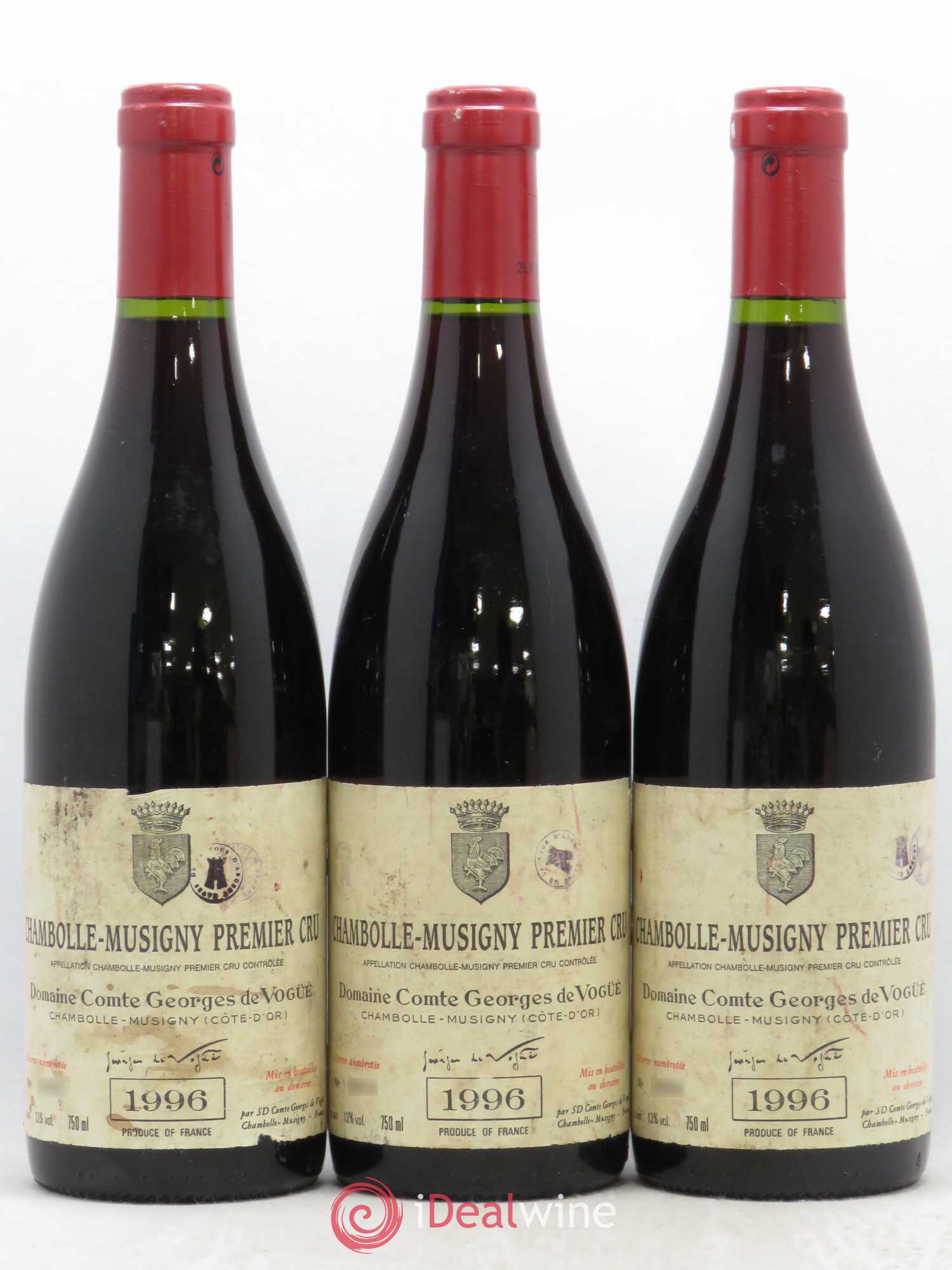 Chambolle-Musigny 1er Cru Comte Georges de Vogüé 1996 - Lot de 3 bouteilles - 0