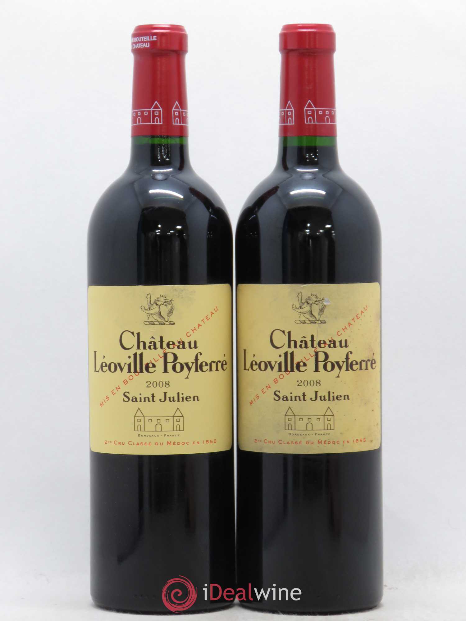 Château Léoville Poyferré 2ème Grand Cru Classé 2008 - Lot de 2 bouteilles - 0
