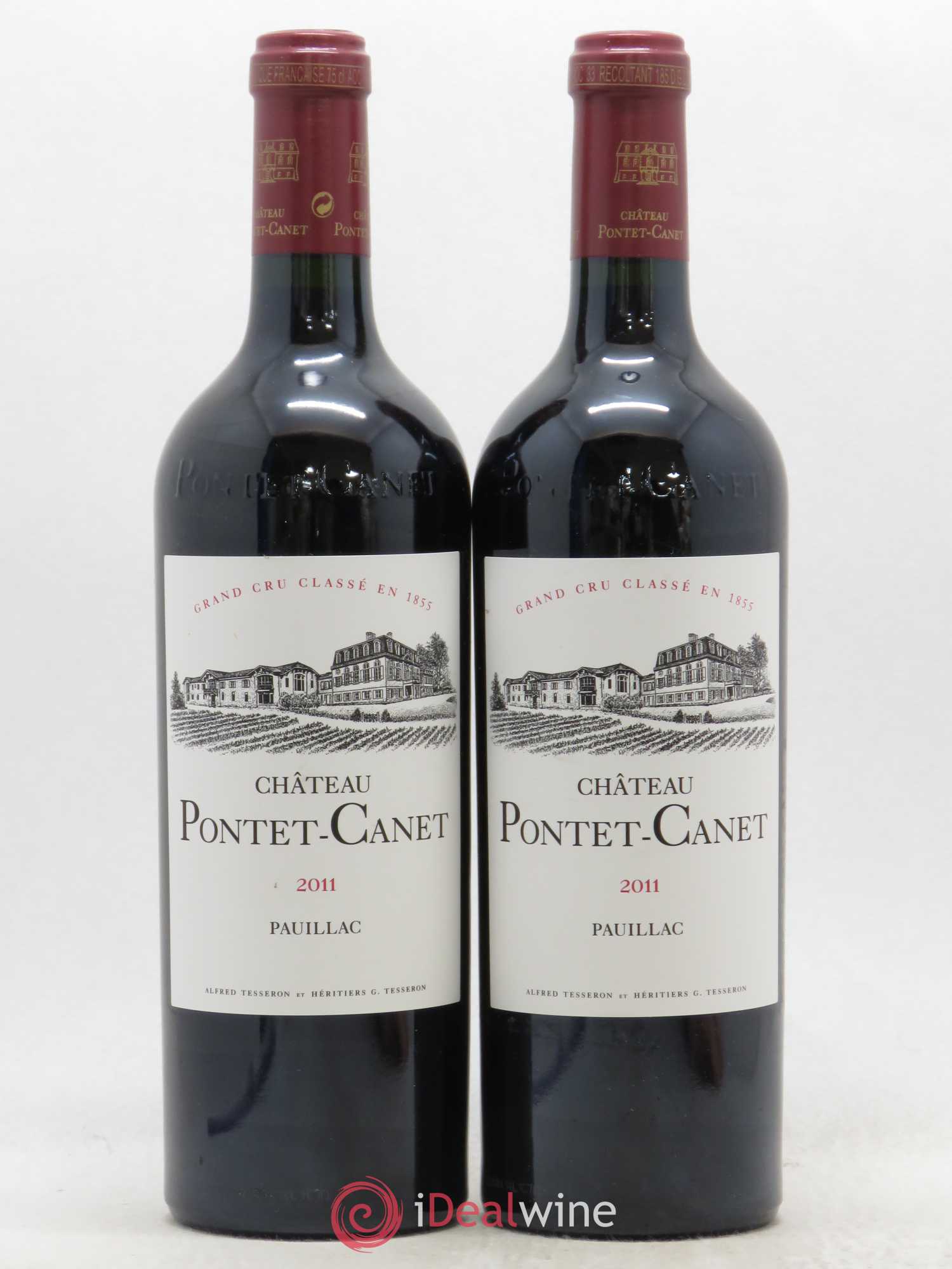 Château Pontet Canet 5ème Grand Cru Classé 2011 - Lot de 2 bouteilles - 0