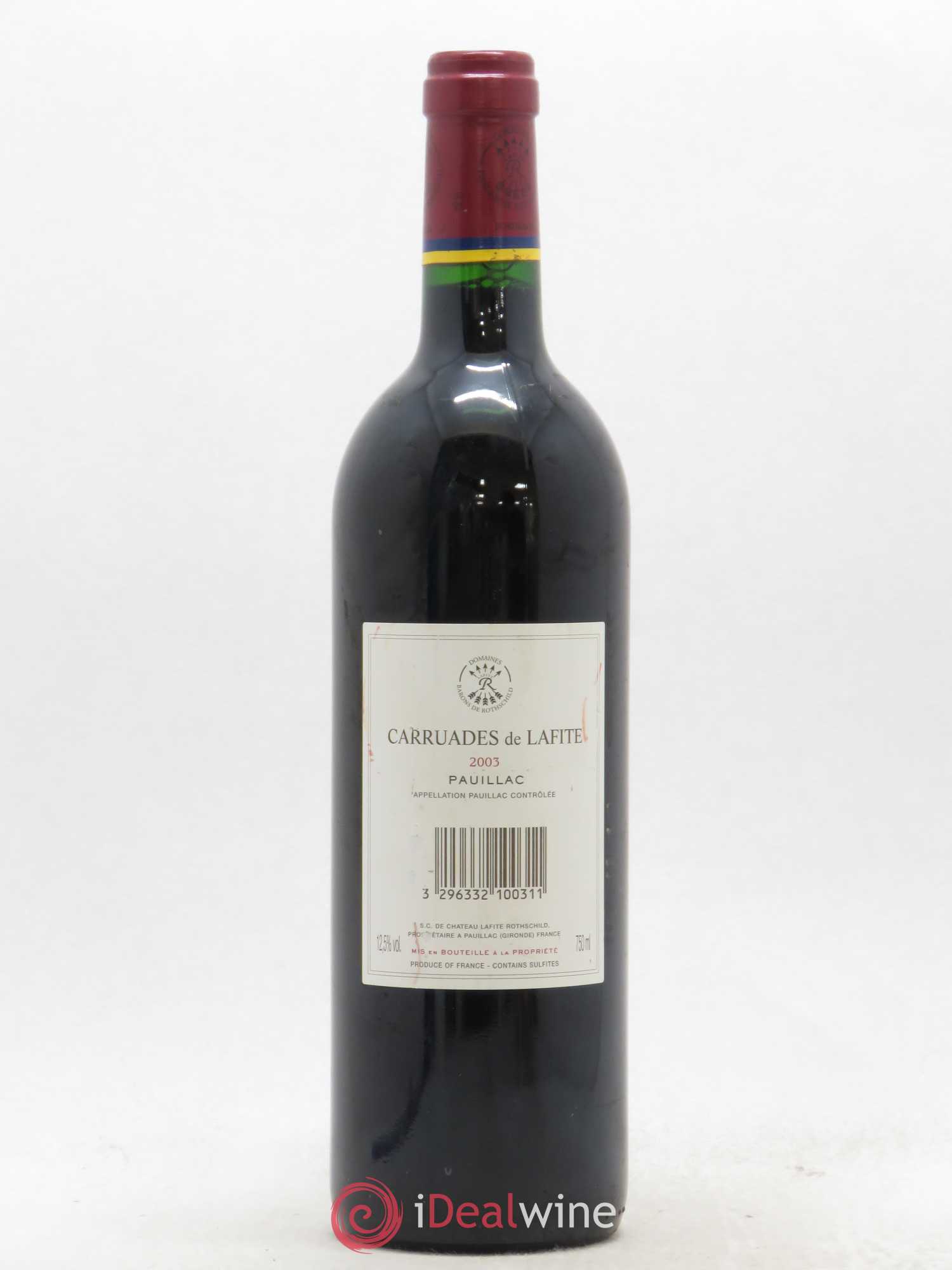 Carruades de Lafite Rothschild Second Vin 2003 - Lot de 1 bouteille - 1
