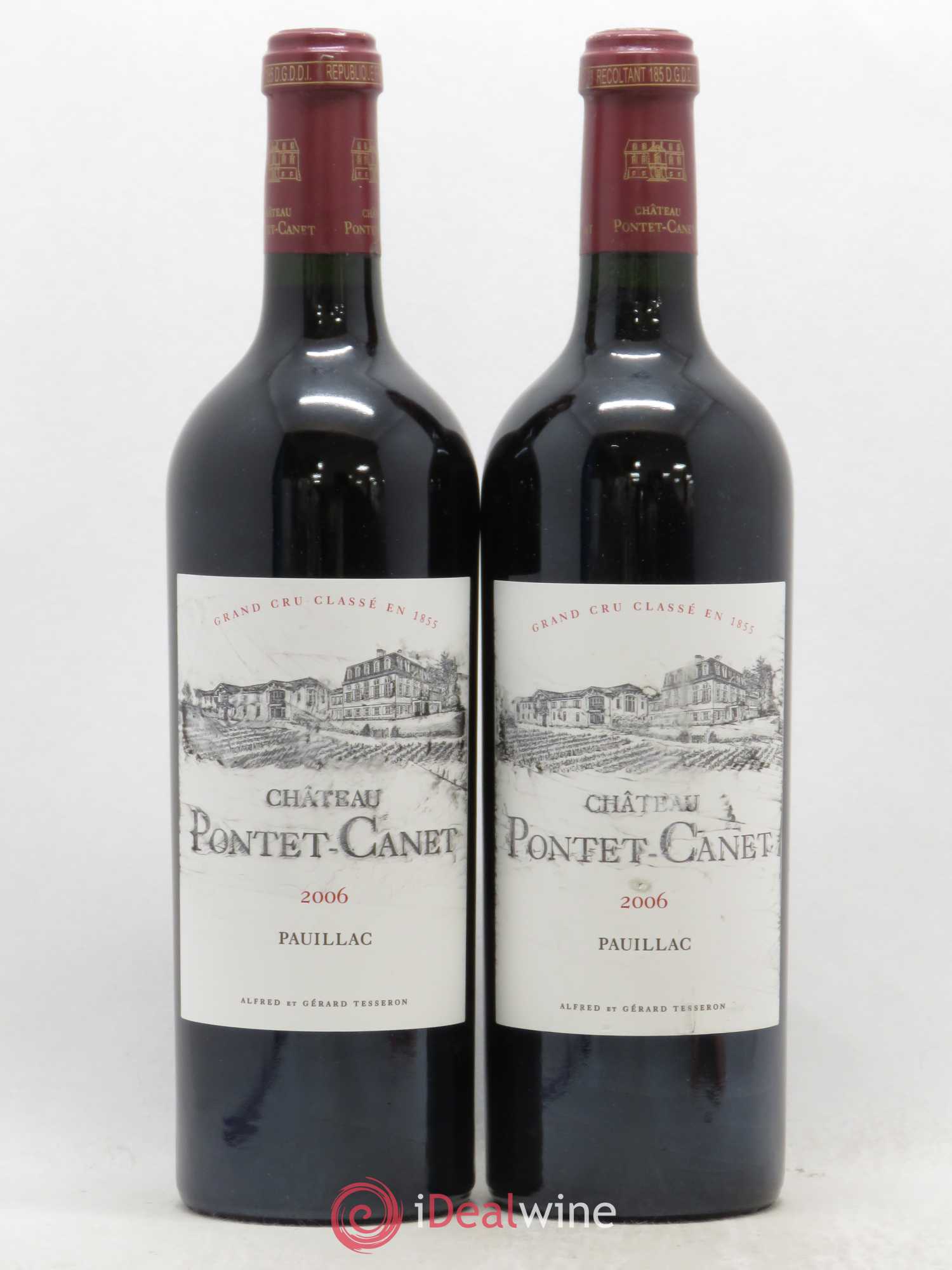 Château Pontet Canet 5ème Grand Cru Classé 2006 - Lot de 2 bouteilles - 0