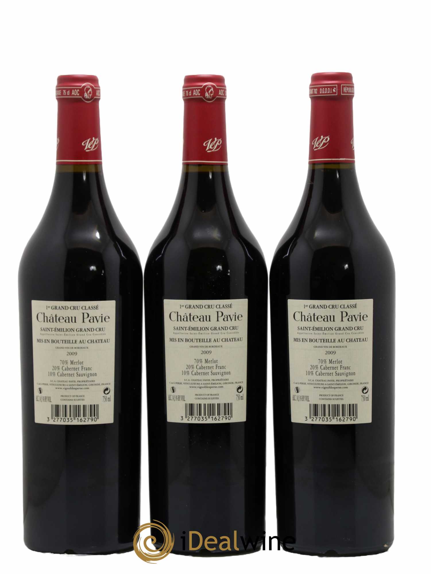 Château Pavie 1er Grand Cru Classé A 2009 - Lot de 3 bouteilles - 1