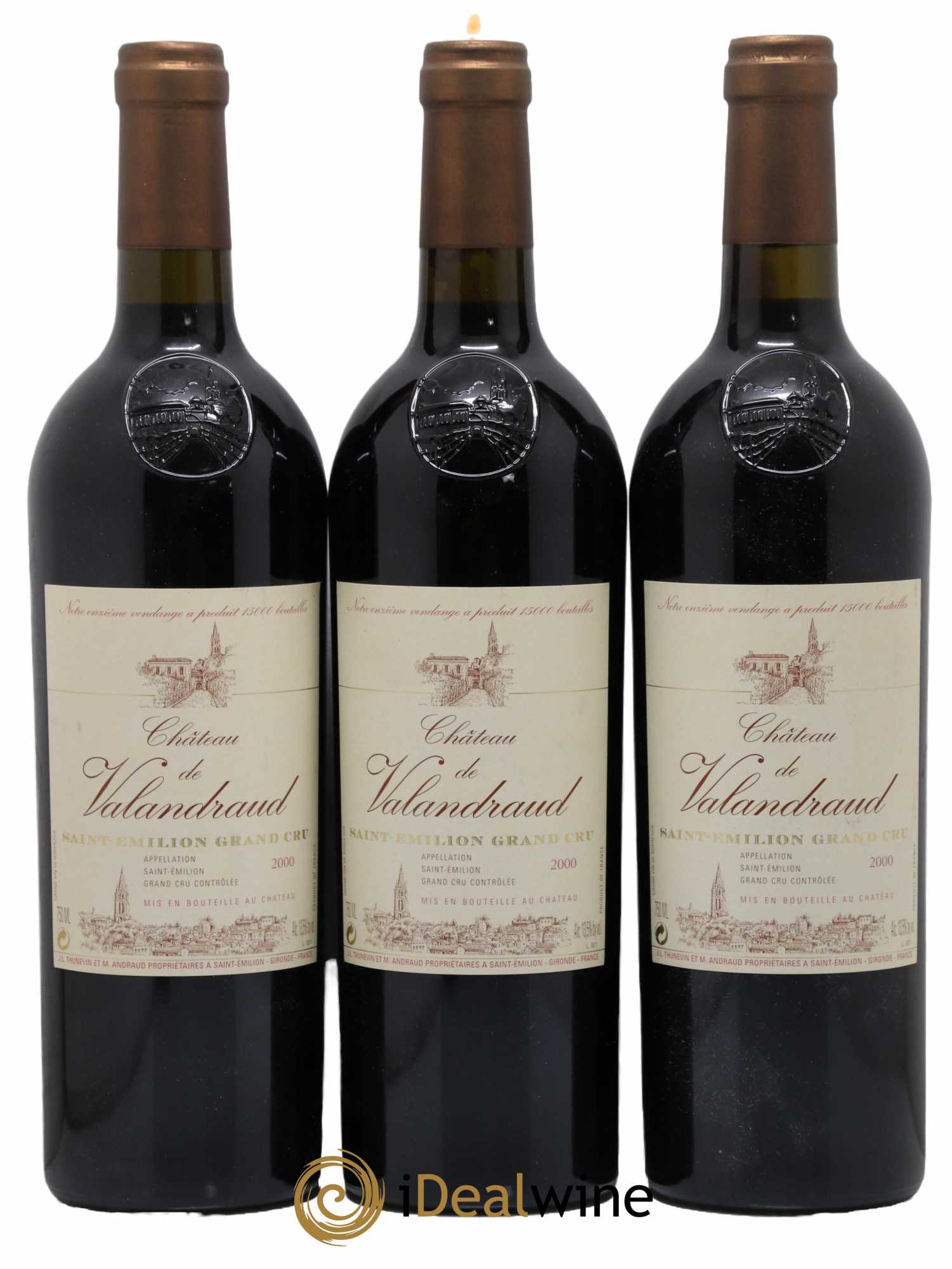 Château de Valandraud 2000 - Lot de 3 bouteilles - 0