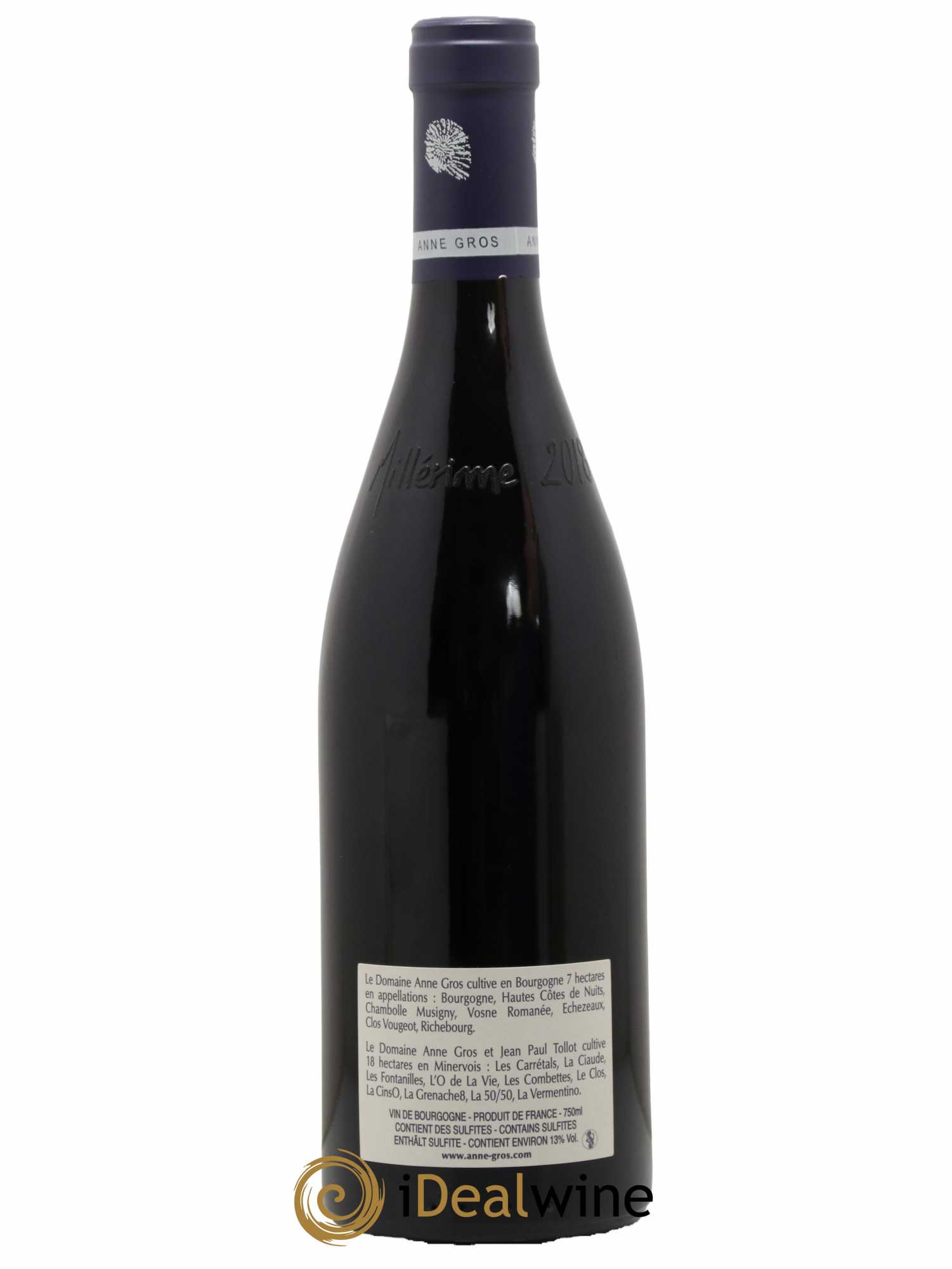 Richebourg Grand Cru Anne Gros 2018 - Lot de 1 bouteille - 1