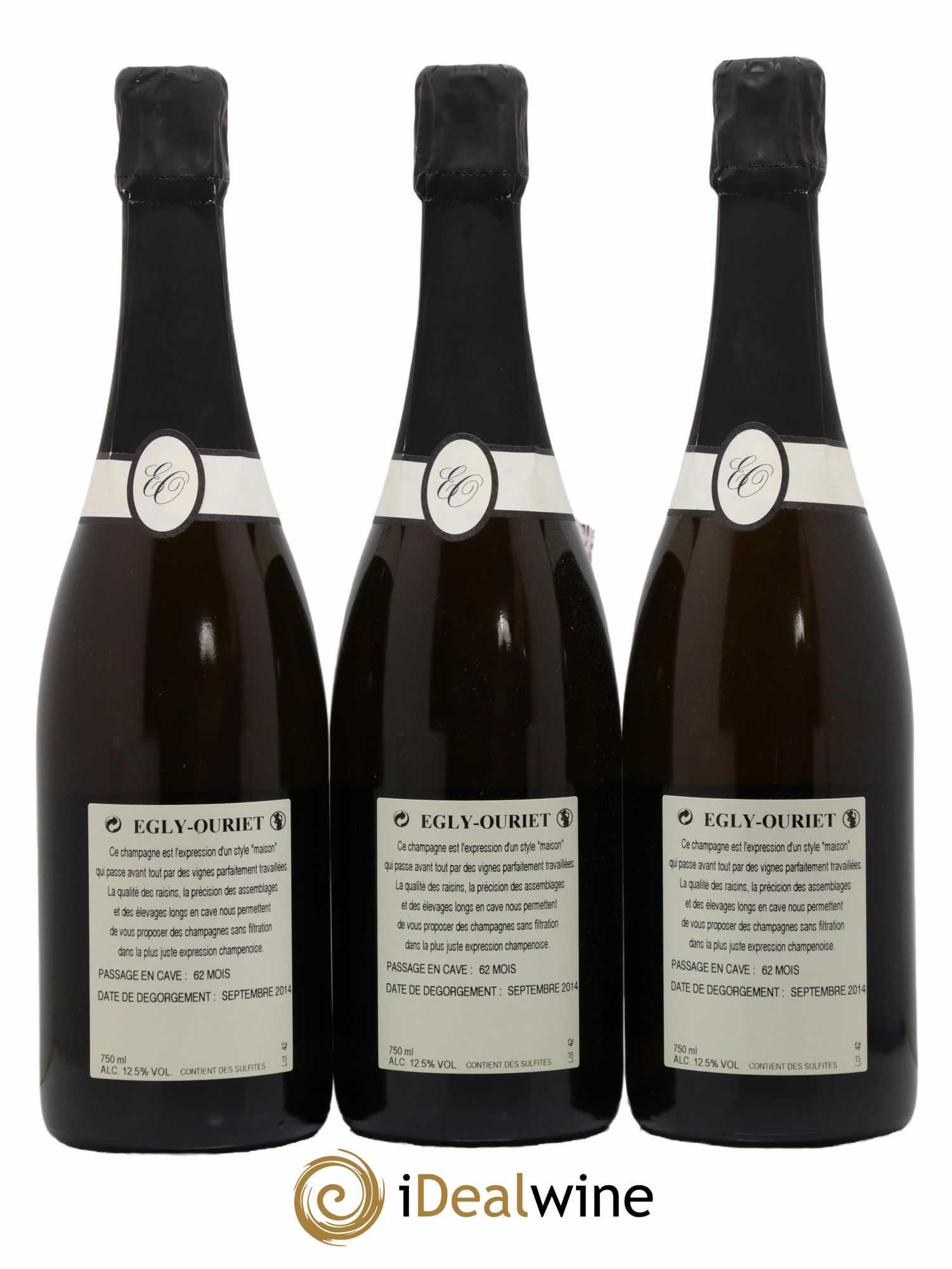 Blanc de Noirs Les Crayères Vieilles vignes Egly-Ouriet - Lot de 3 bouteilles - 1