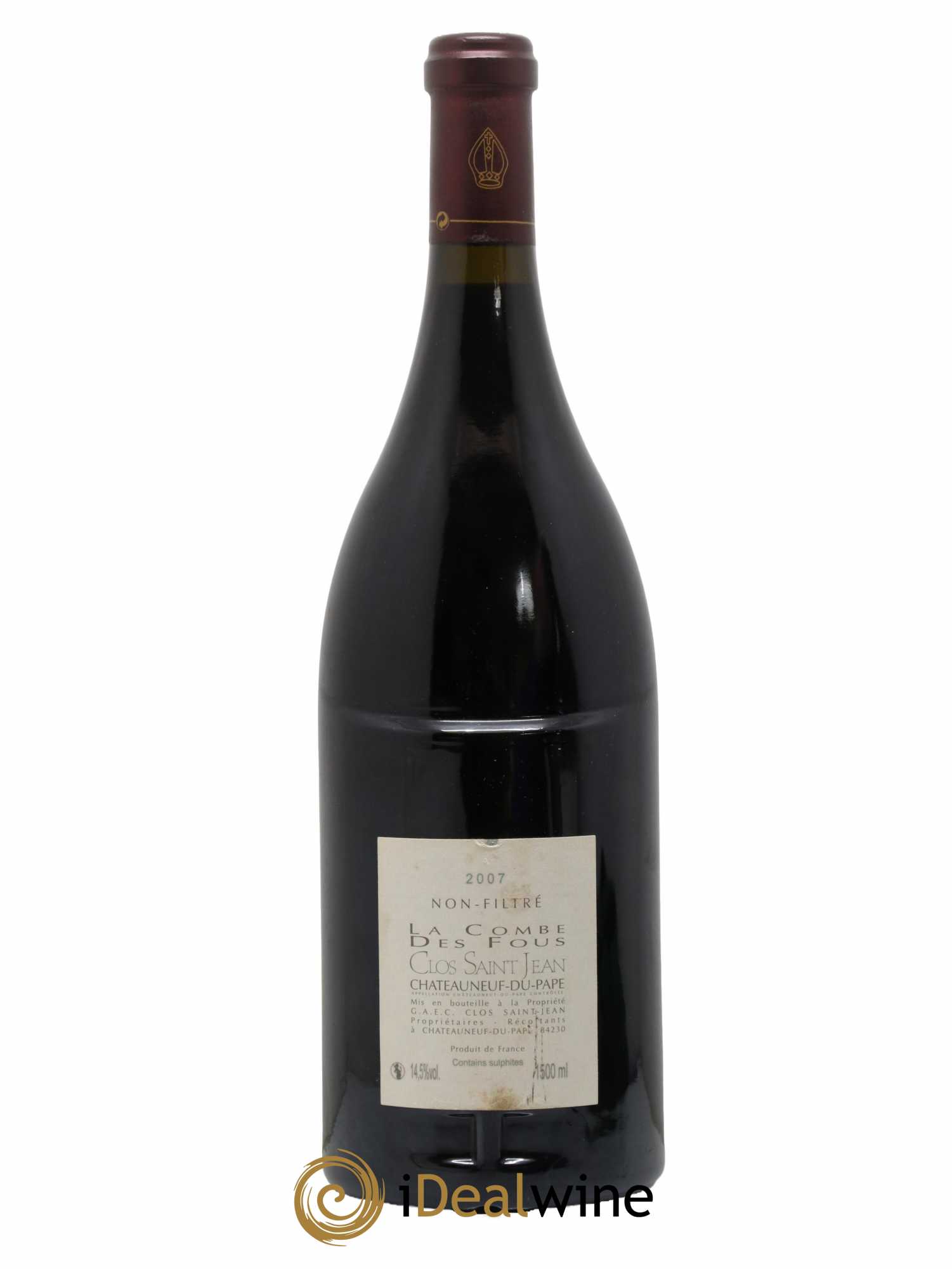 Châteauneuf-du-Pape Clos Saint-Jean La Combe des Fous Pascal et Vincent Maurel 2007 - Posten von 1 Magnum - 1