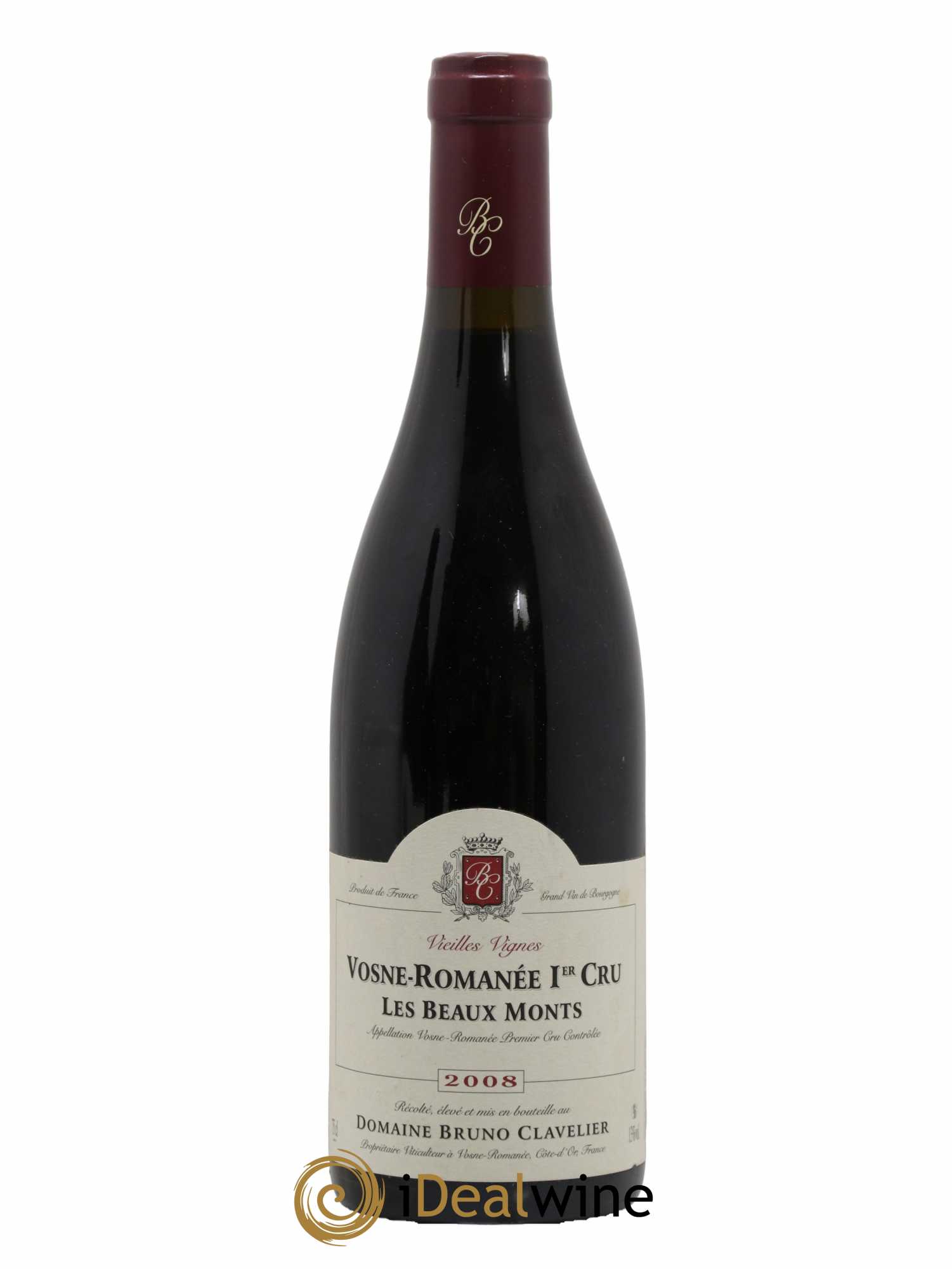 Vosne-Romanée 1er Cru Les Beaux Monts Vieilles vignes Bruno Clavelier 2008 - Lot de 1 bouteille - 0