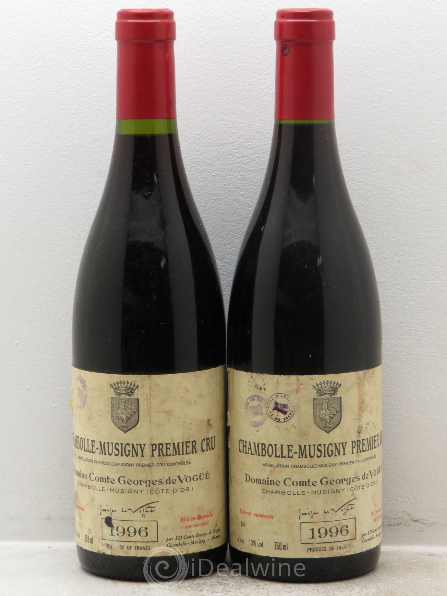 Chambolle-Musigny 1er Cru Comte Georges de Vogüé (sans prix de réserve) 1996 - Lot de 2 bouteilles - 0