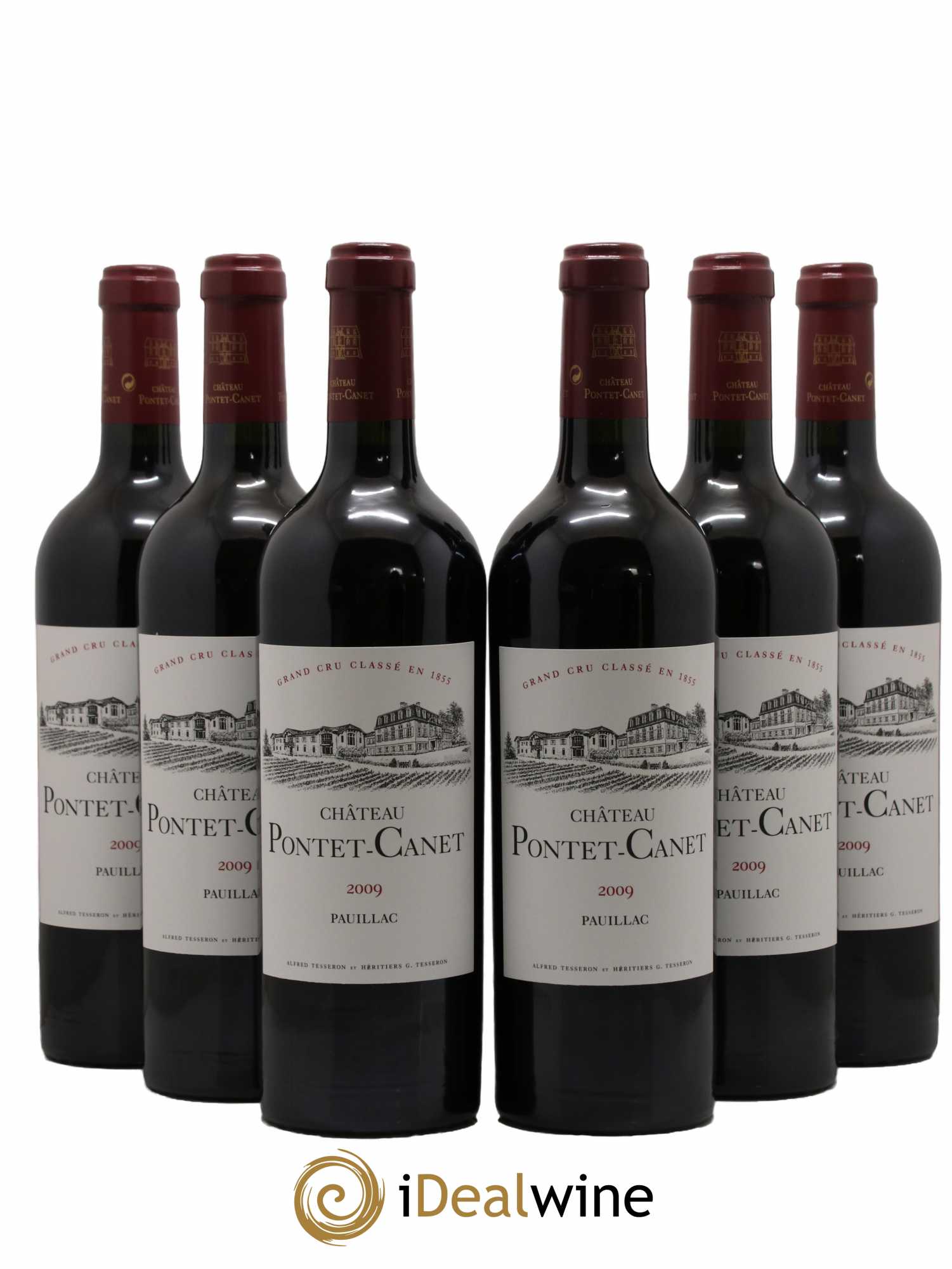 Château Pontet Canet 5ème Grand Cru Classé 2009 - Lot de 6 bouteilles - 0