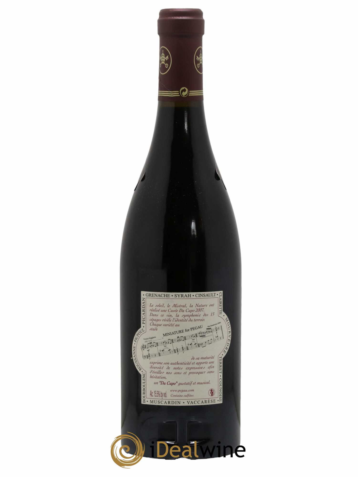 Châteauneuf-du-Pape Domaine du Pégau Cuvée Da Capo Paul et Laurence Féraud 2007 - Lot de 1 bouteille - 1