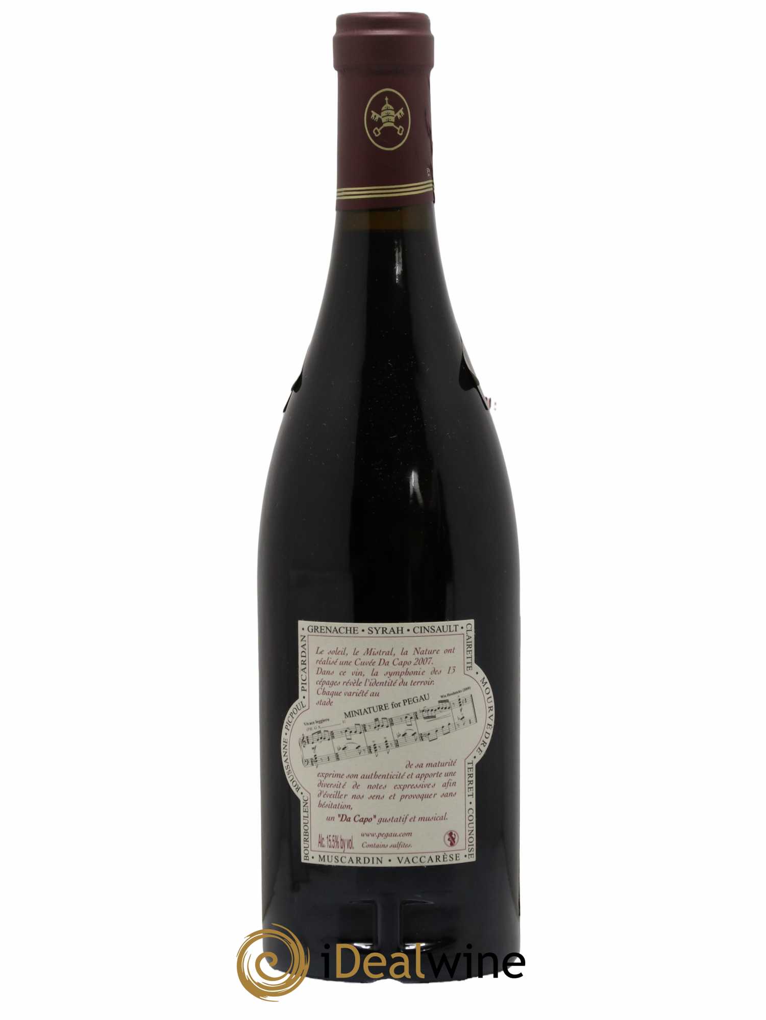 Châteauneuf-du-Pape Domaine du Pégau Cuvée Da Capo Paul et Laurence Féraud 2007 - Lot de 1 bouteille - 1