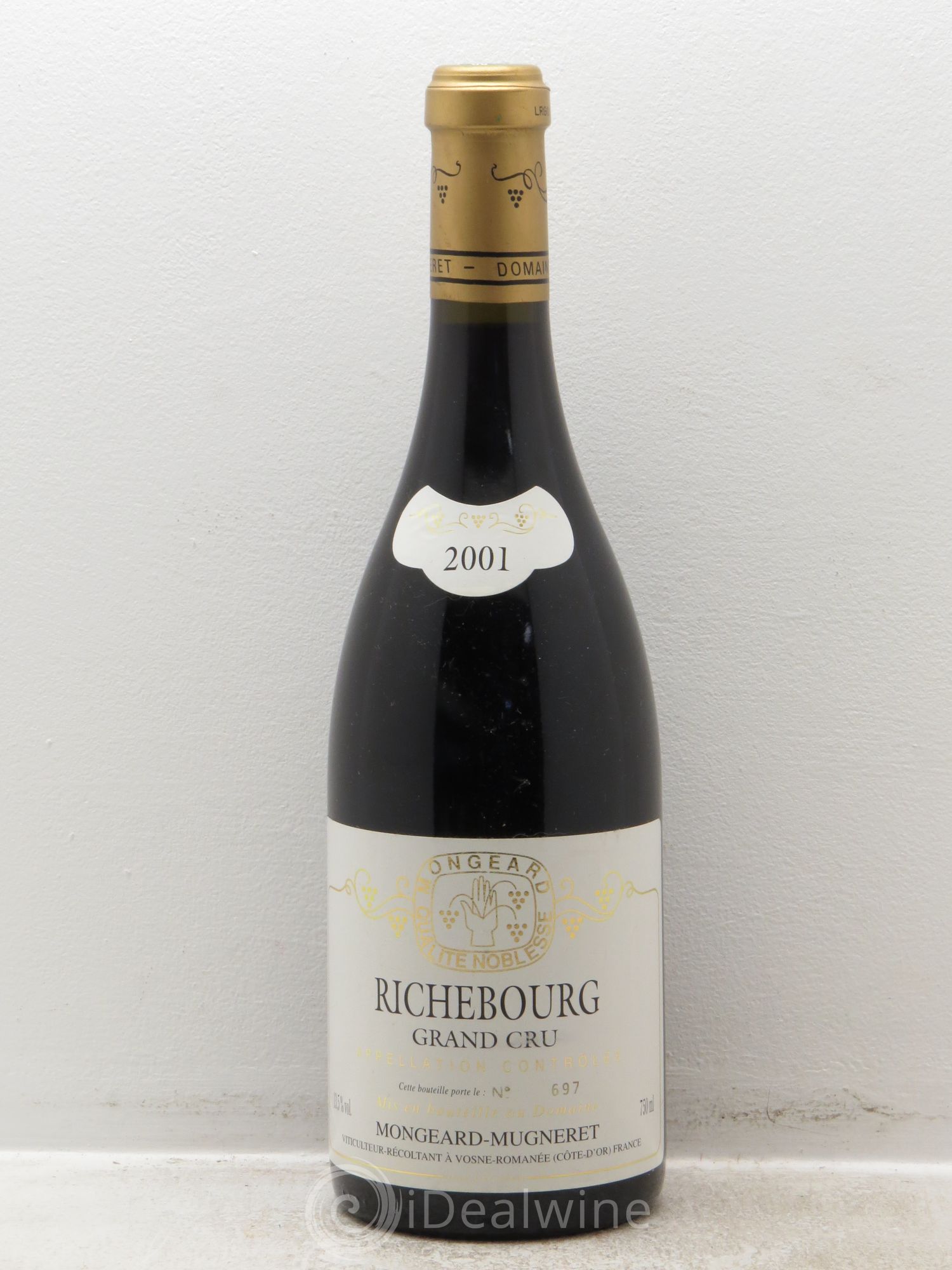 Richebourg Grand Cru Mongeard-Mugneret (Domaine) 2001 - Lot de 1 bouteille - 0