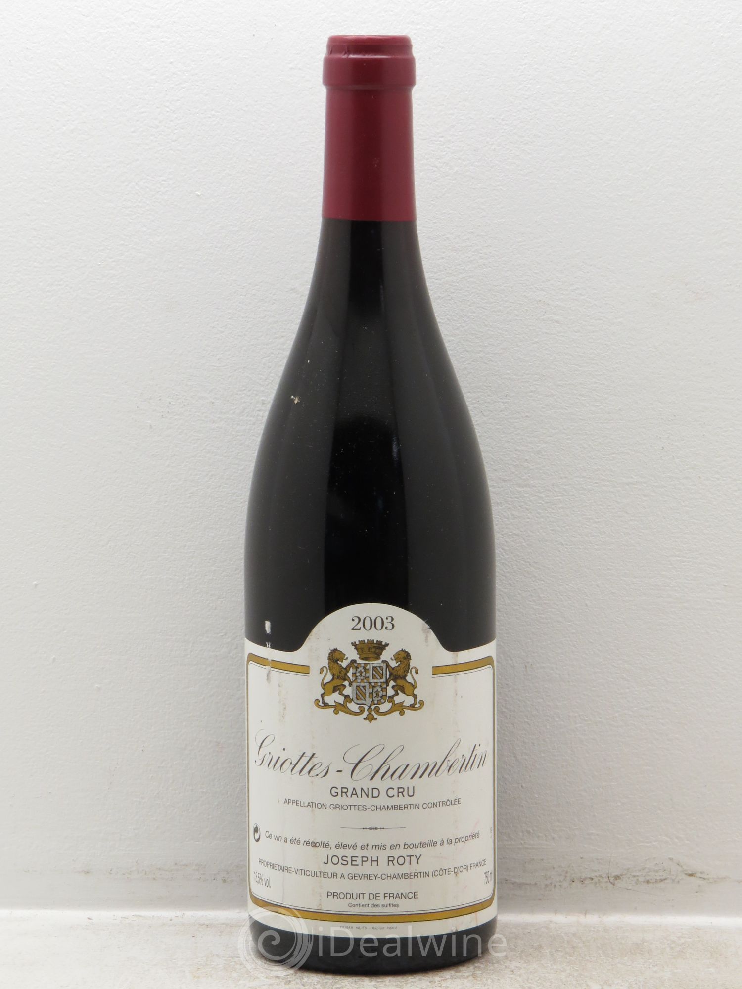 Griotte-Chambertin Grand Cru Joseph Roty (Domaine) 2003 - Lot de 1 bouteille - 0