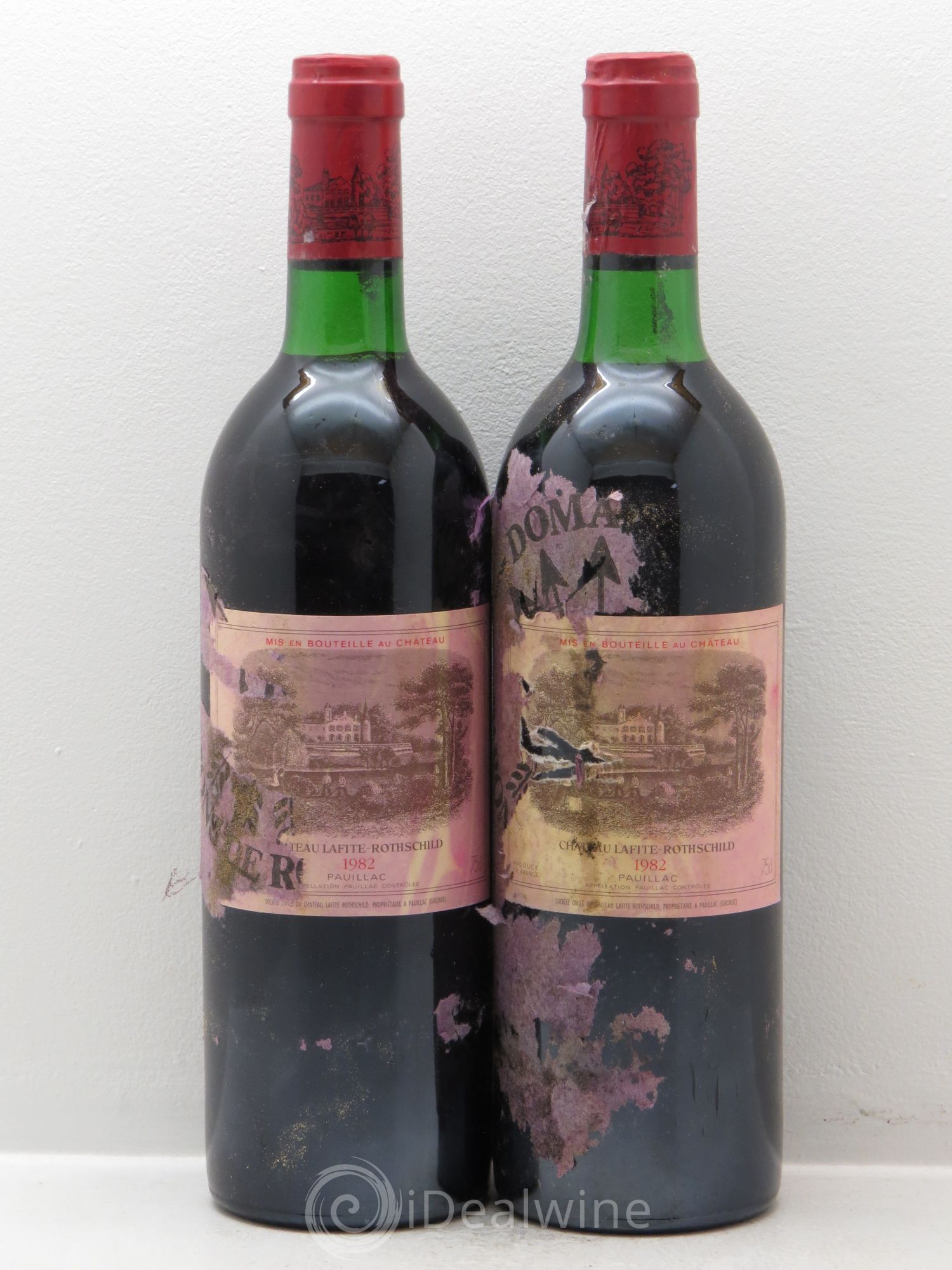 Château Lafite Rothschild 1er Grand Cru Classé 1982 - Lot de 2 bouteilles - 0