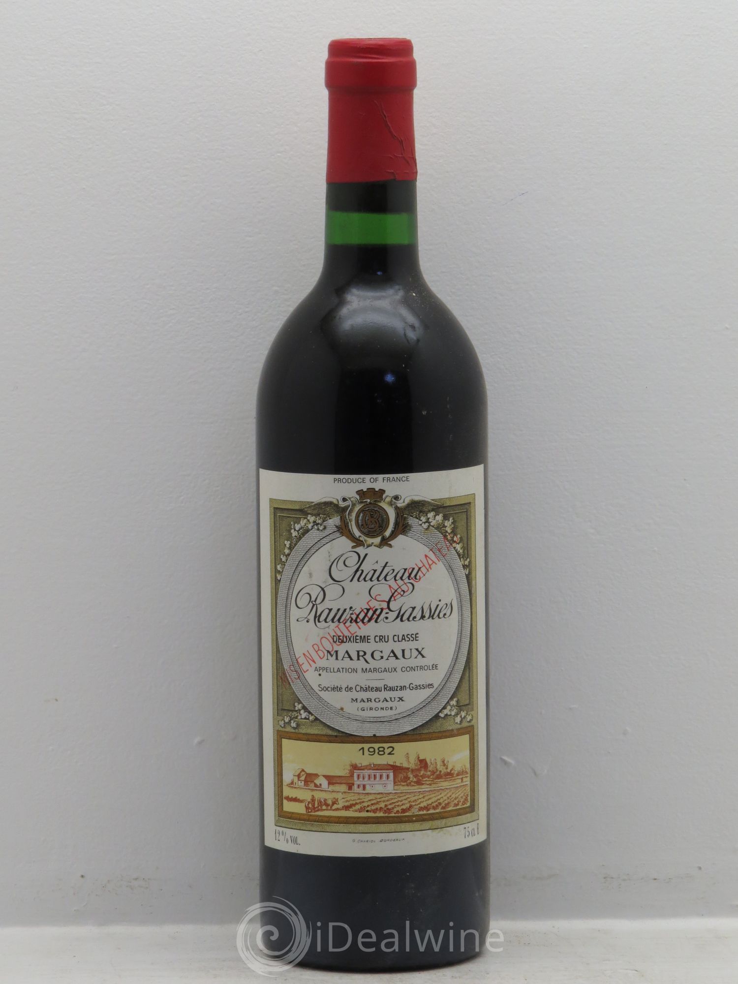 Château Rauzan-Gassies 2ème Grand Cru Classé 1982 - Lot de 1 bouteille - 0