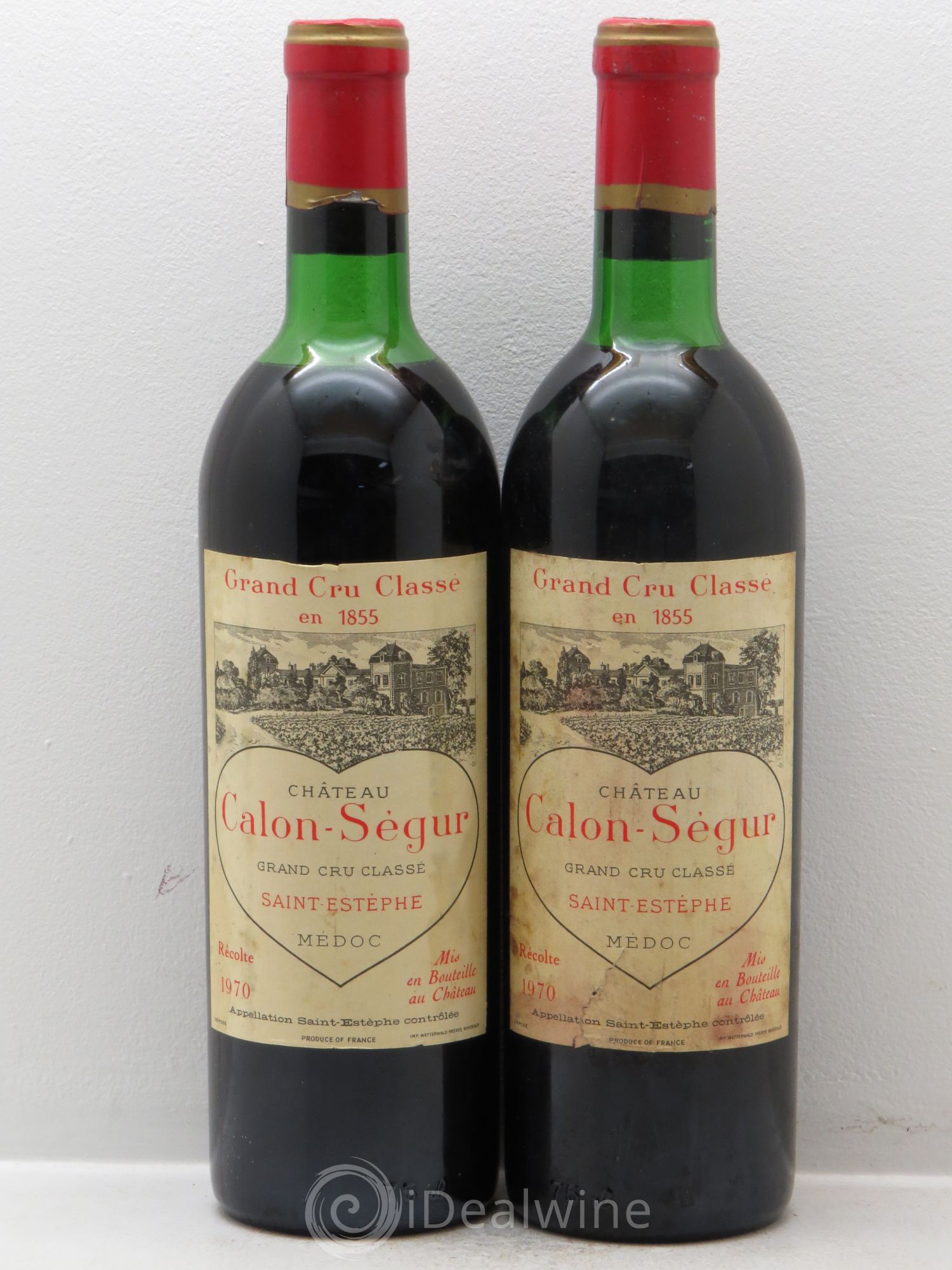 Château Calon Ségur 3ème Grand Cru Classé 1970 - Lot de 2 bouteilles - 0