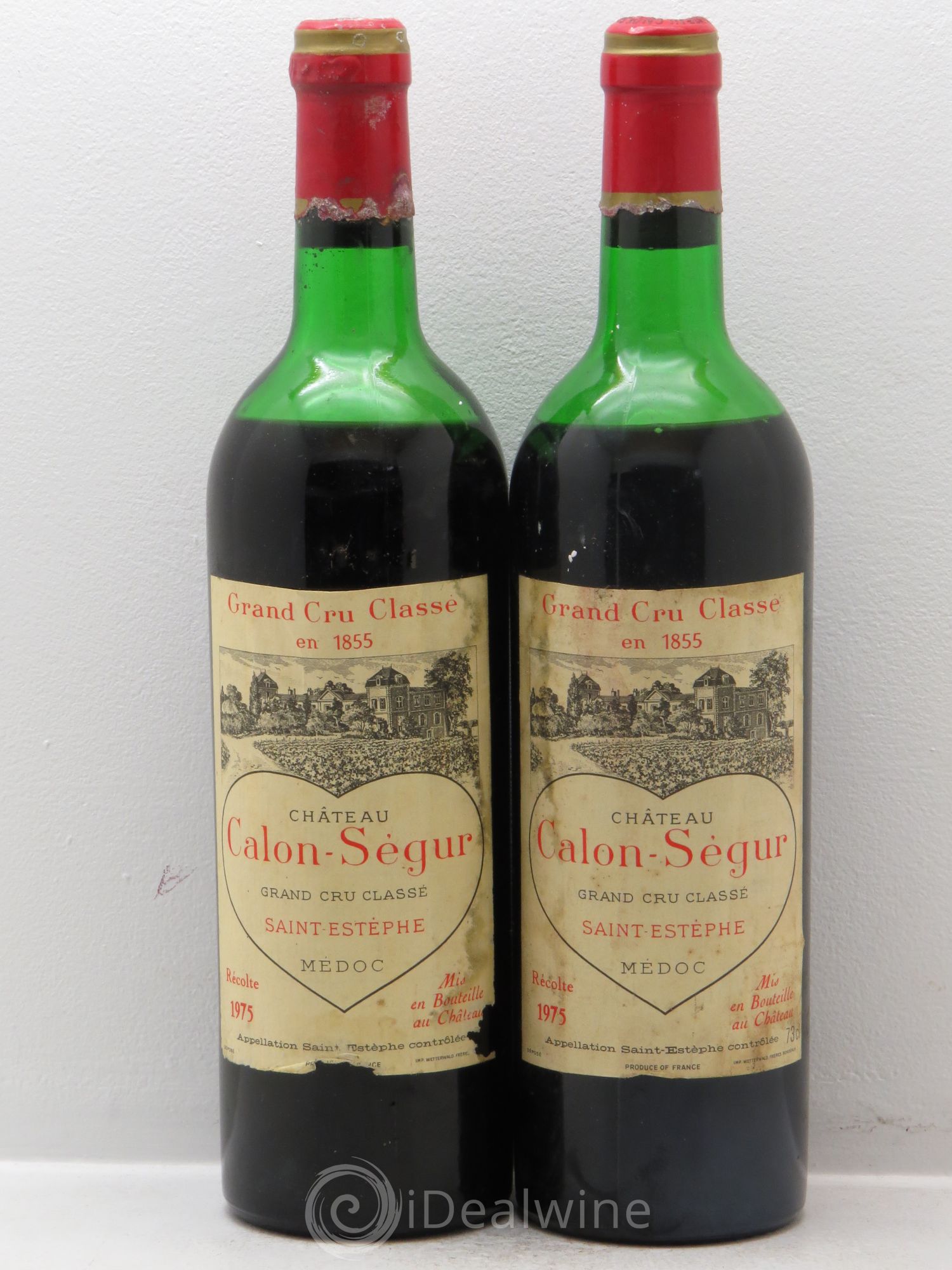 Château Calon Ségur 3ème Grand Cru Classé 1975 - Lot de 2 bouteilles - 0