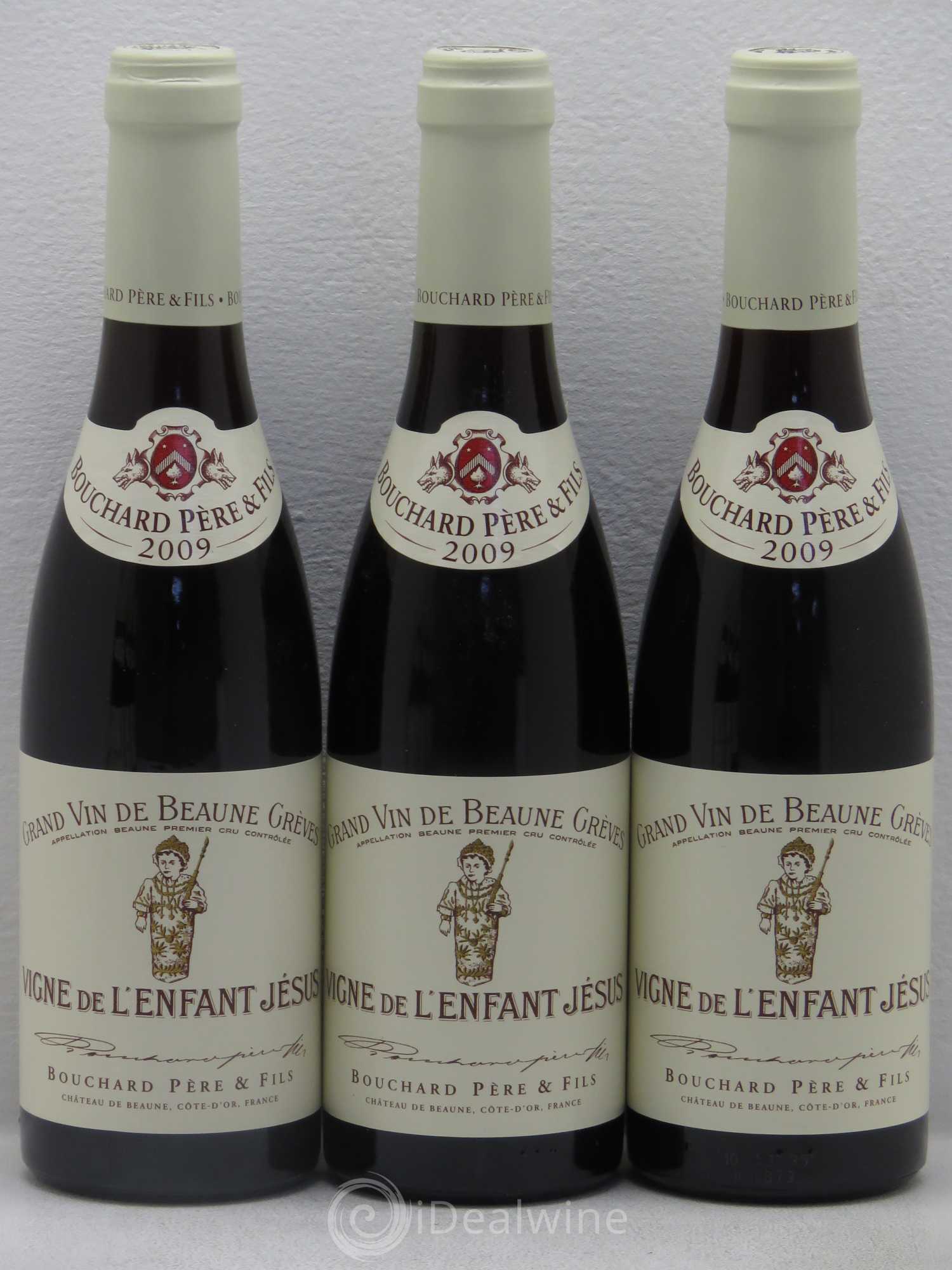 Beaune 1er Cru Grèves - Vigne de l'Enfant Jésus Bouchard Père & Fils 2009 - Lot de 3 demi bouteilles - 0