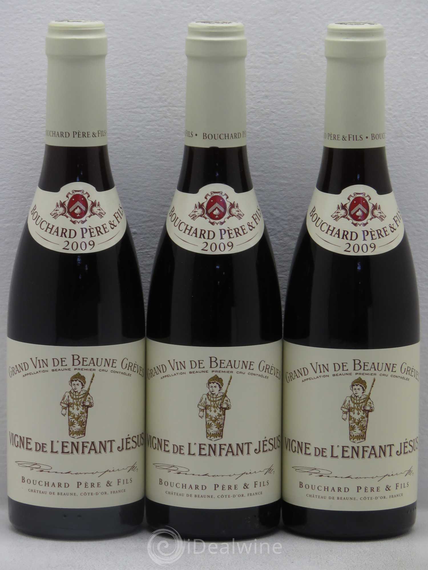 Beaune 1er Cru Grèves - Vigne de l'Enfant Jésus Bouchard Père & Fils 2009 - Lot de 3 demi bouteilles - 0