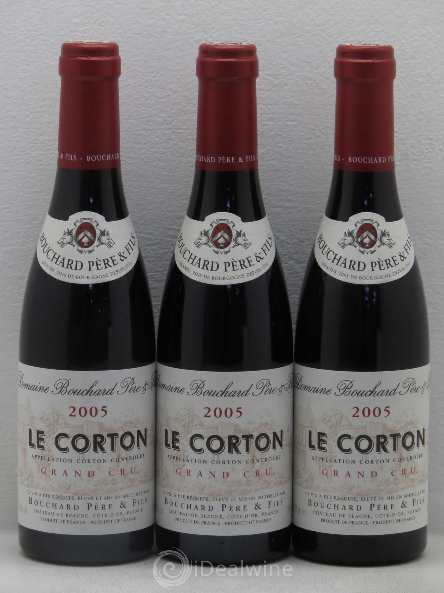 Corton Grand Cru Le Corton Bouchard Père & Fils 2005 - Lot de 3 demi bouteilles - 0