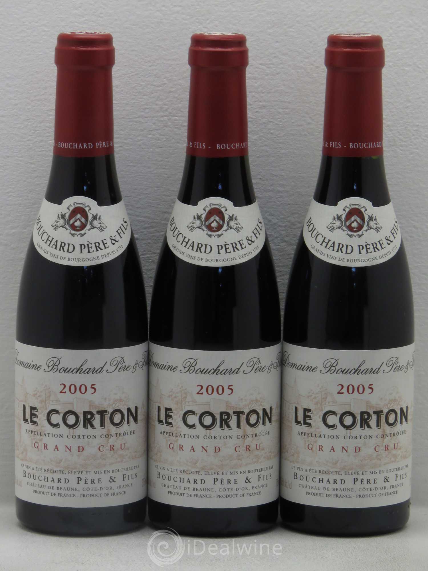 Corton Grand Cru Le Corton Bouchard Père & Fils 2005 - Lot de 3 demi bouteilles - 0