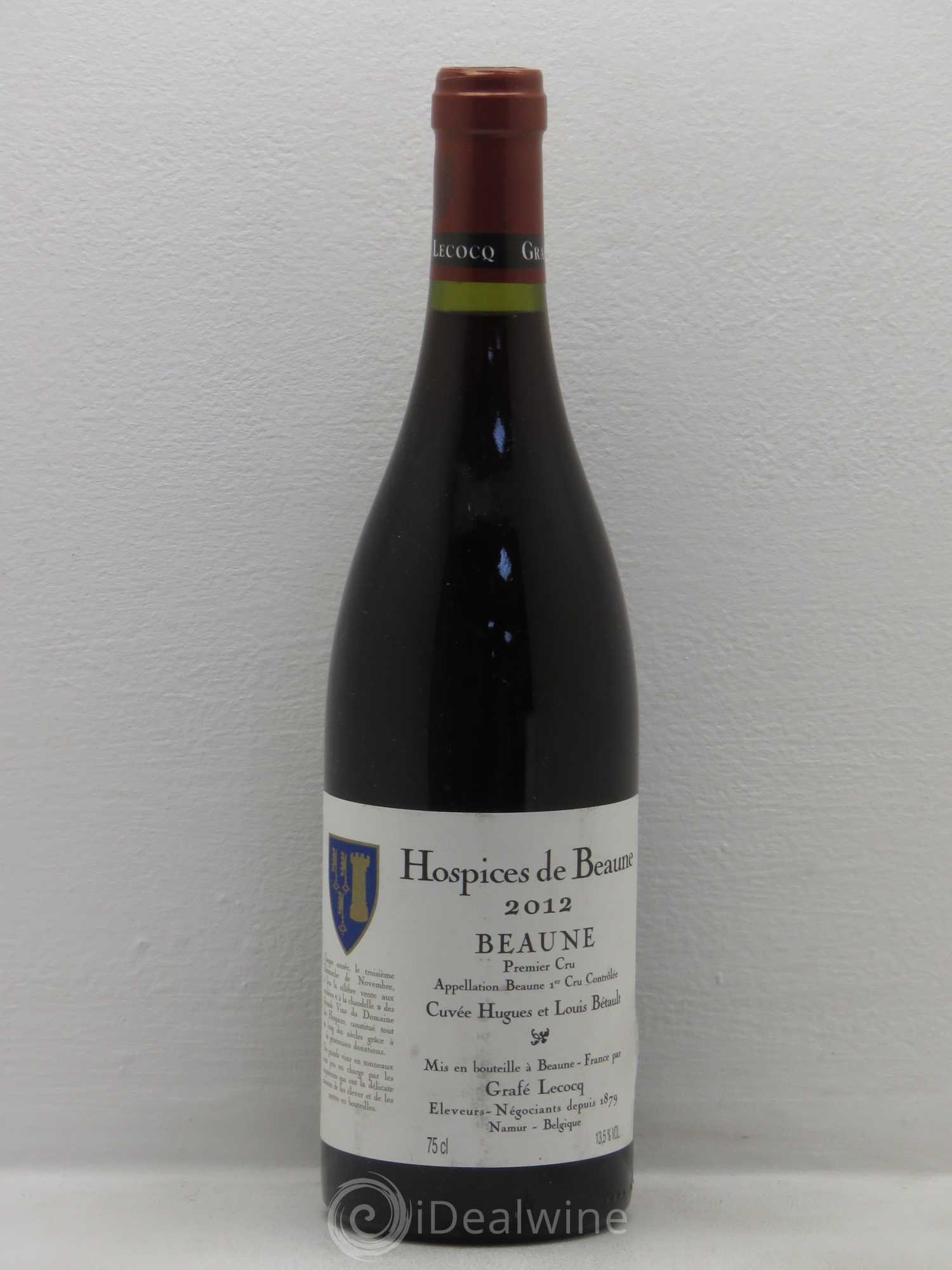 Beaune 1er Cru Hospices de Beaune Cuvée Hugues et Louis Bétault 2012 - Posten von 6 Flaschen - 0