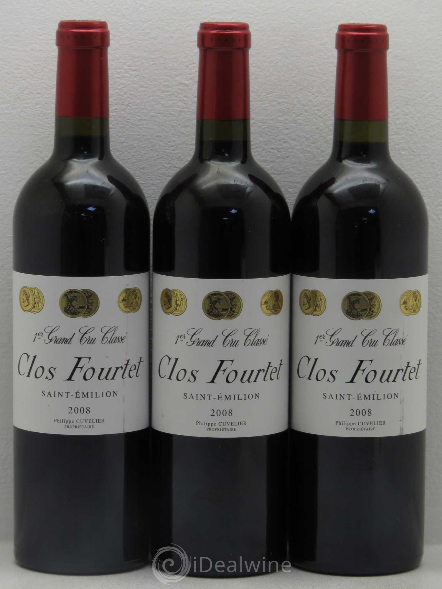 Clos Fourtet 1er Grand Cru Classé B 2008 - Lot de 3 bouteilles - 0