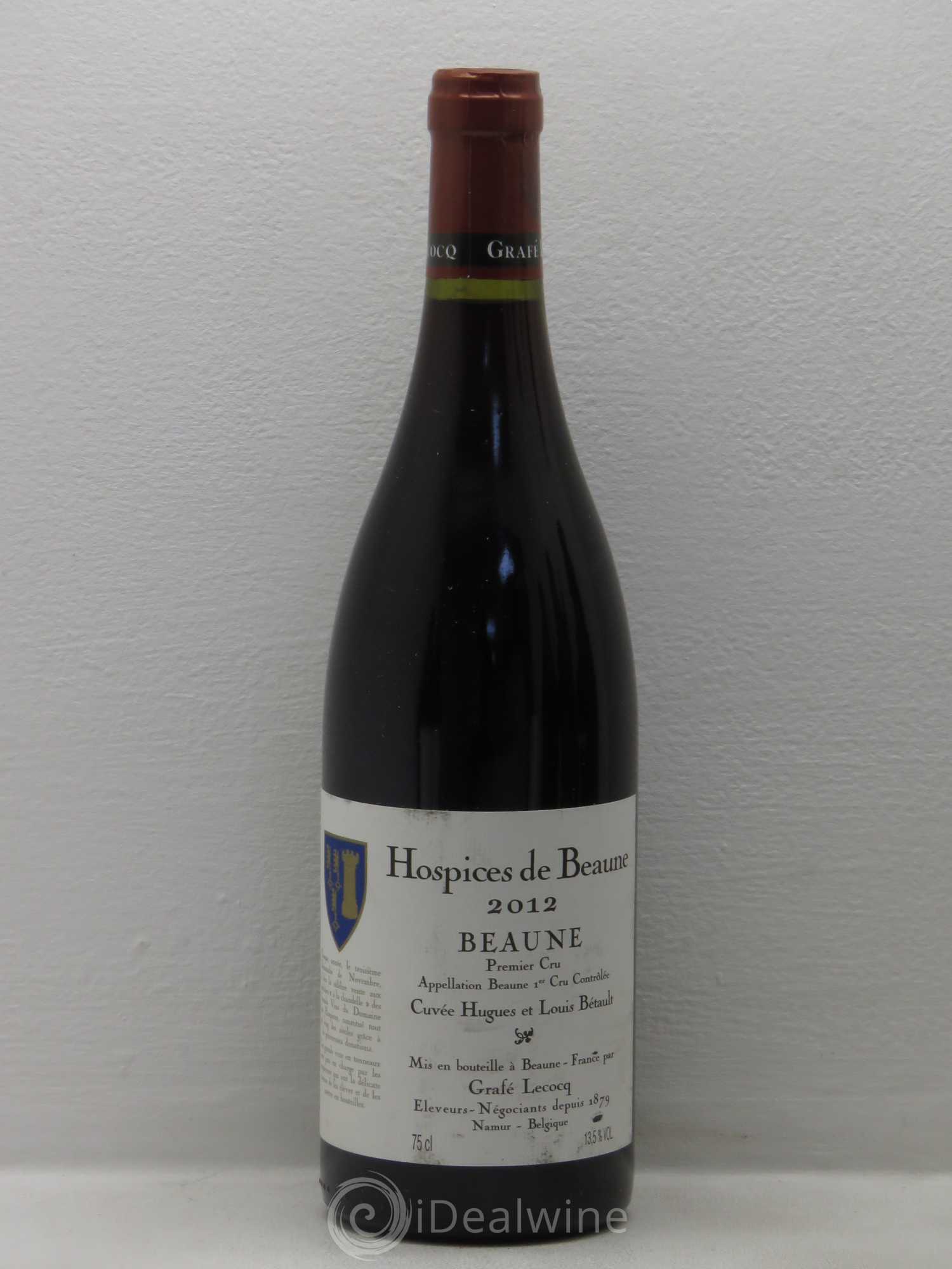 Beaune 1er Cru Hospices de Beaune Cuvée Hugues et Louis Bétault (sans prix de réserve) 2012 - Posten von 6 Flaschen - 0