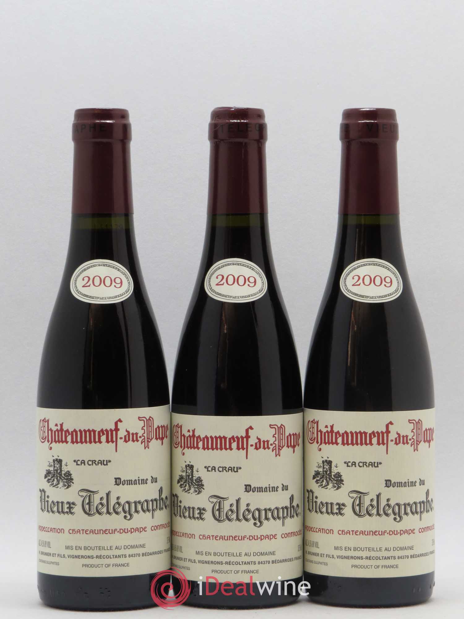 Châteauneuf-du-Pape Vieux Télégraphe (Domaine du) Vignobles Brunier La Crau 2009 - Lot de 6 demi bouteilles - 2