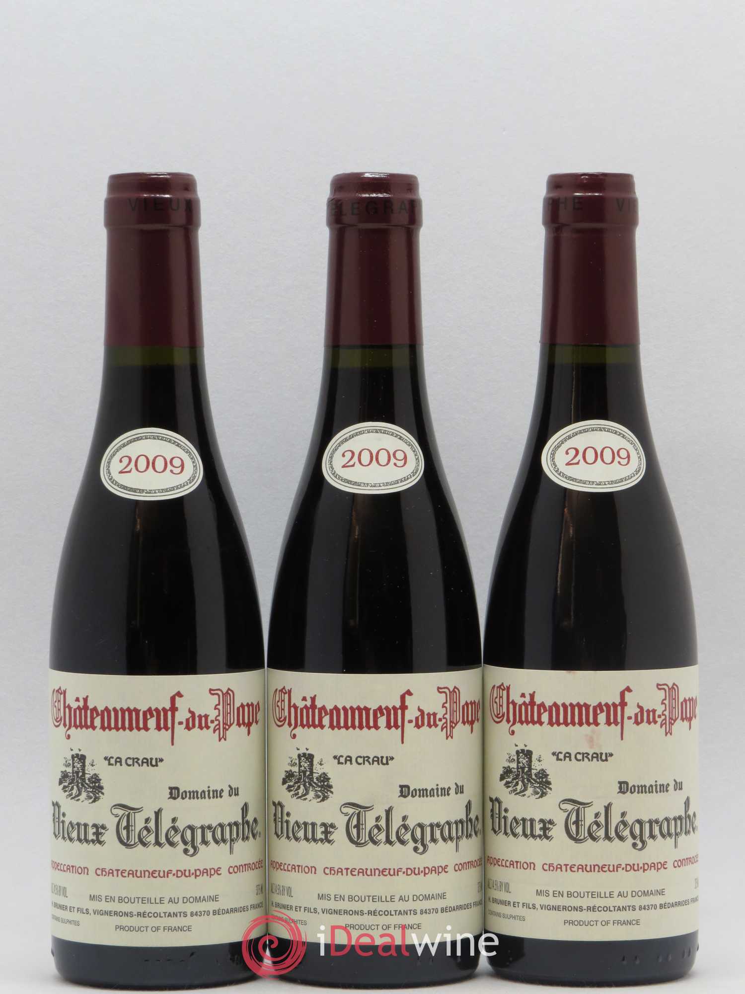 Châteauneuf-du-Pape Vieux Télégraphe (Domaine du) Vignobles Brunier La Crau 2009 - Lot de 6 demi bouteilles - 2