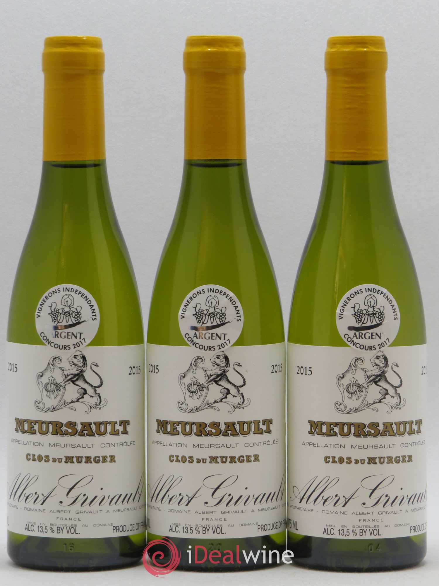 Meursault Clos du Murger Albert Grivault 2015 - Lot de 12 demi bouteilles - 2