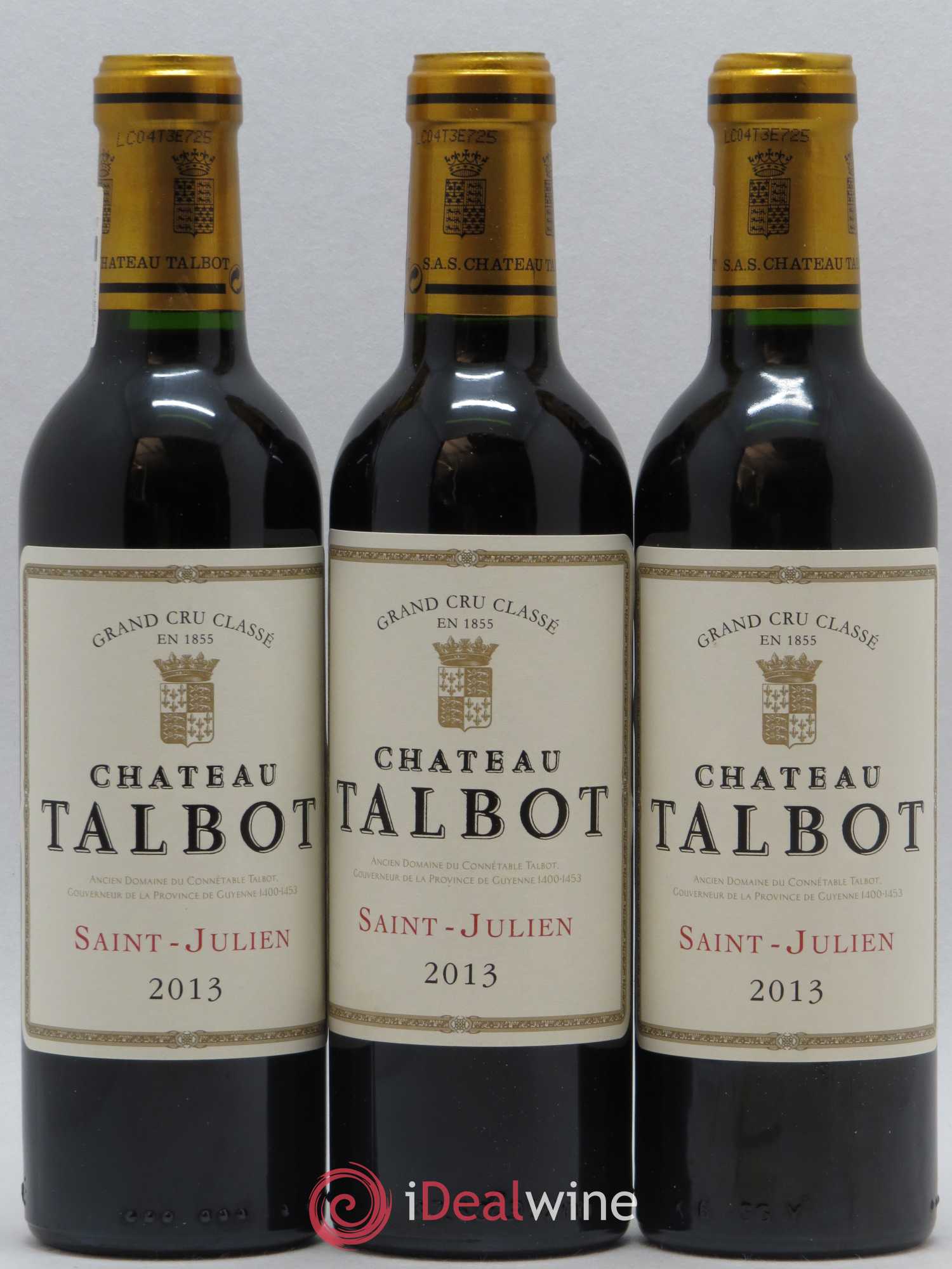 Château Talbot 4ème Grand Cru Classé 2013 - Lot de 12 demi bouteilles - 1