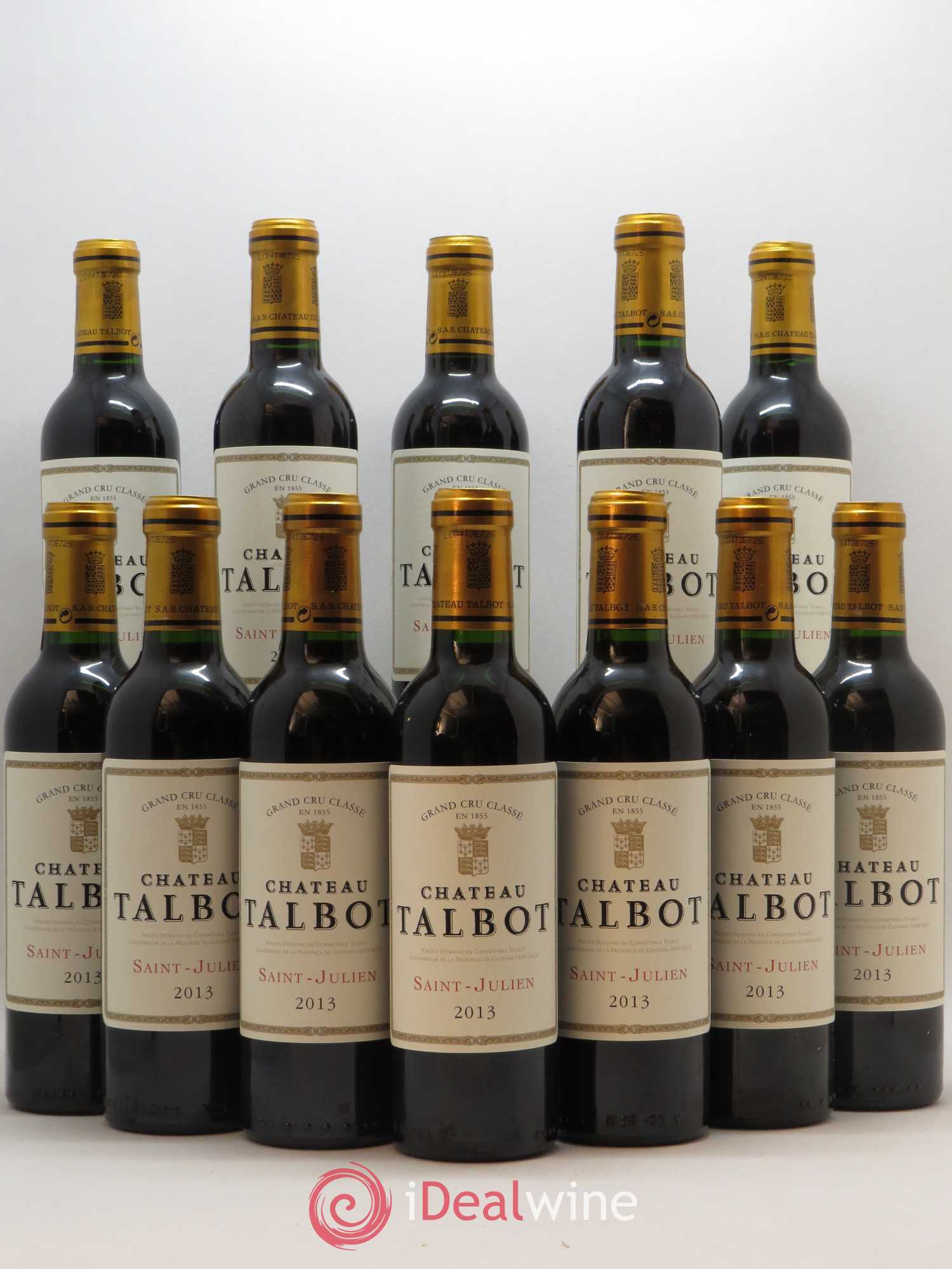 Château Talbot 4ème Grand Cru Classé 2013 - Lot de 12 demi bouteilles - 0