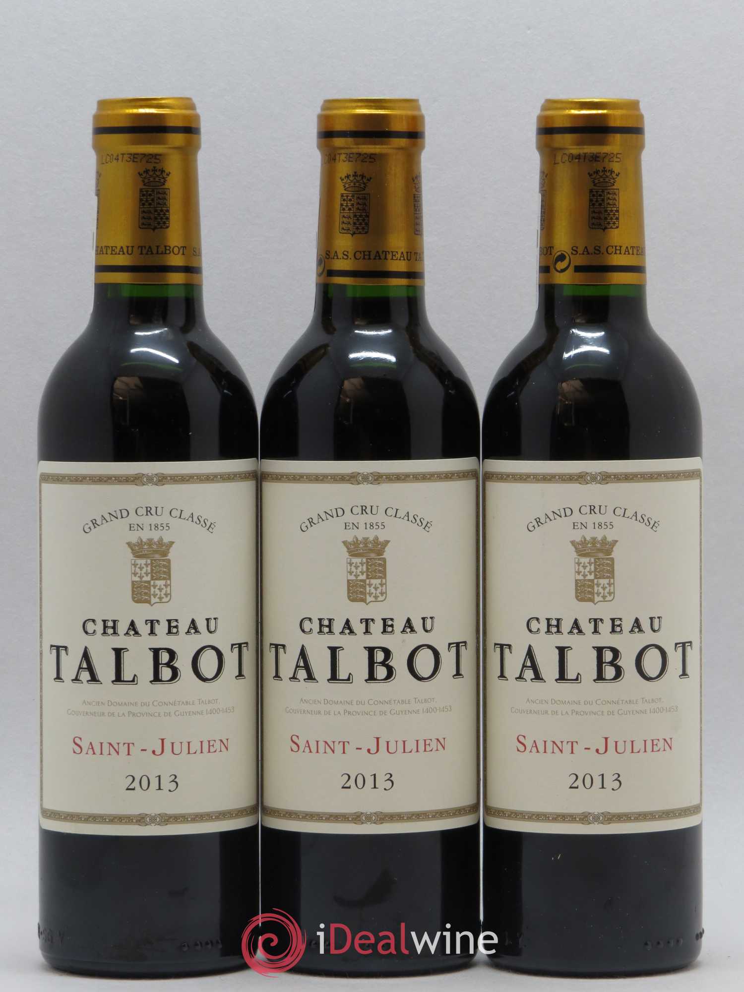 Château Talbot 4ème Grand Cru Classé 2013 - Lot de 12 demi bouteilles - 1