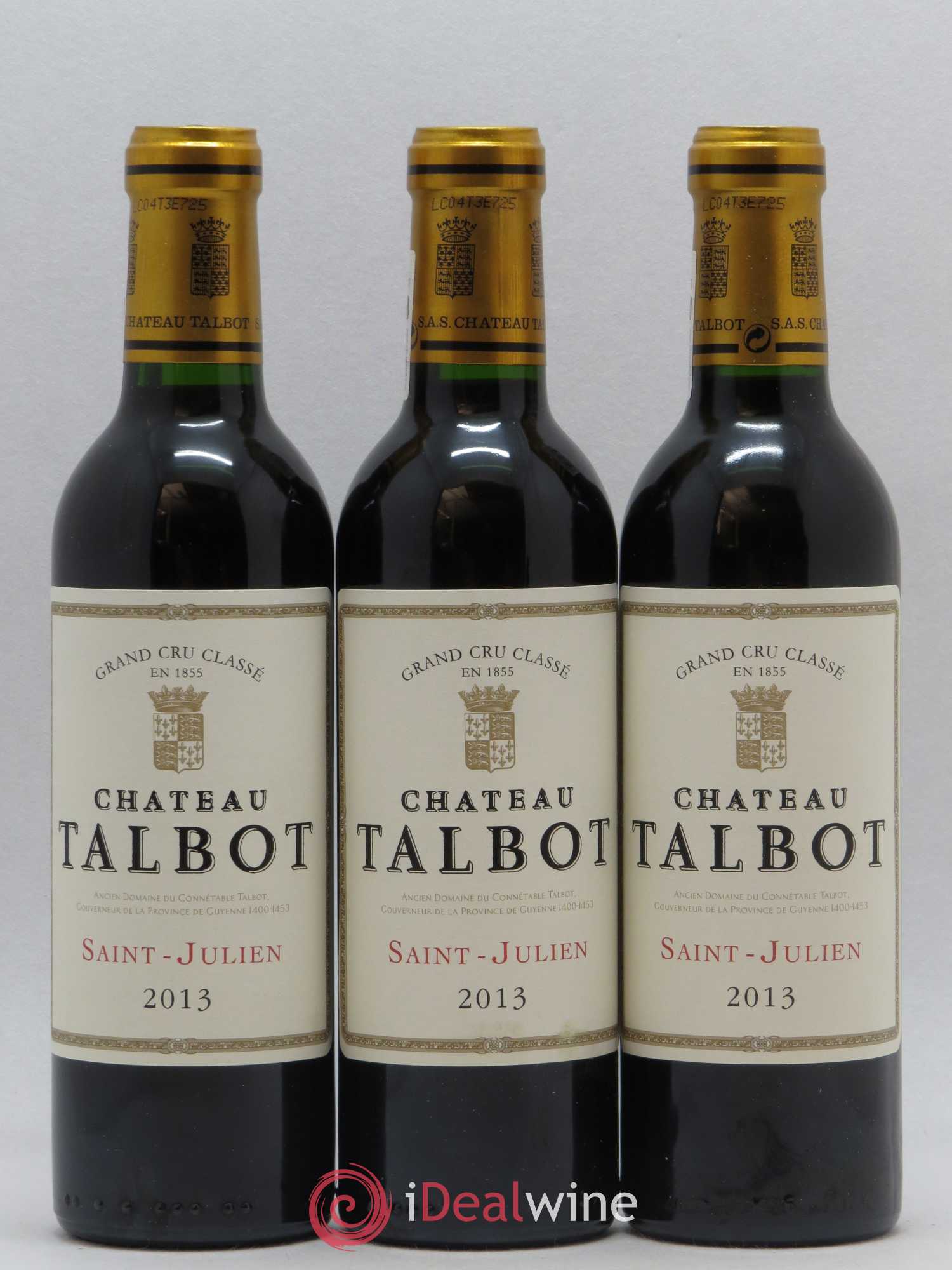 Château Talbot 4ème Grand Cru Classé 2013 - Lot de 12 demi bouteilles - 2