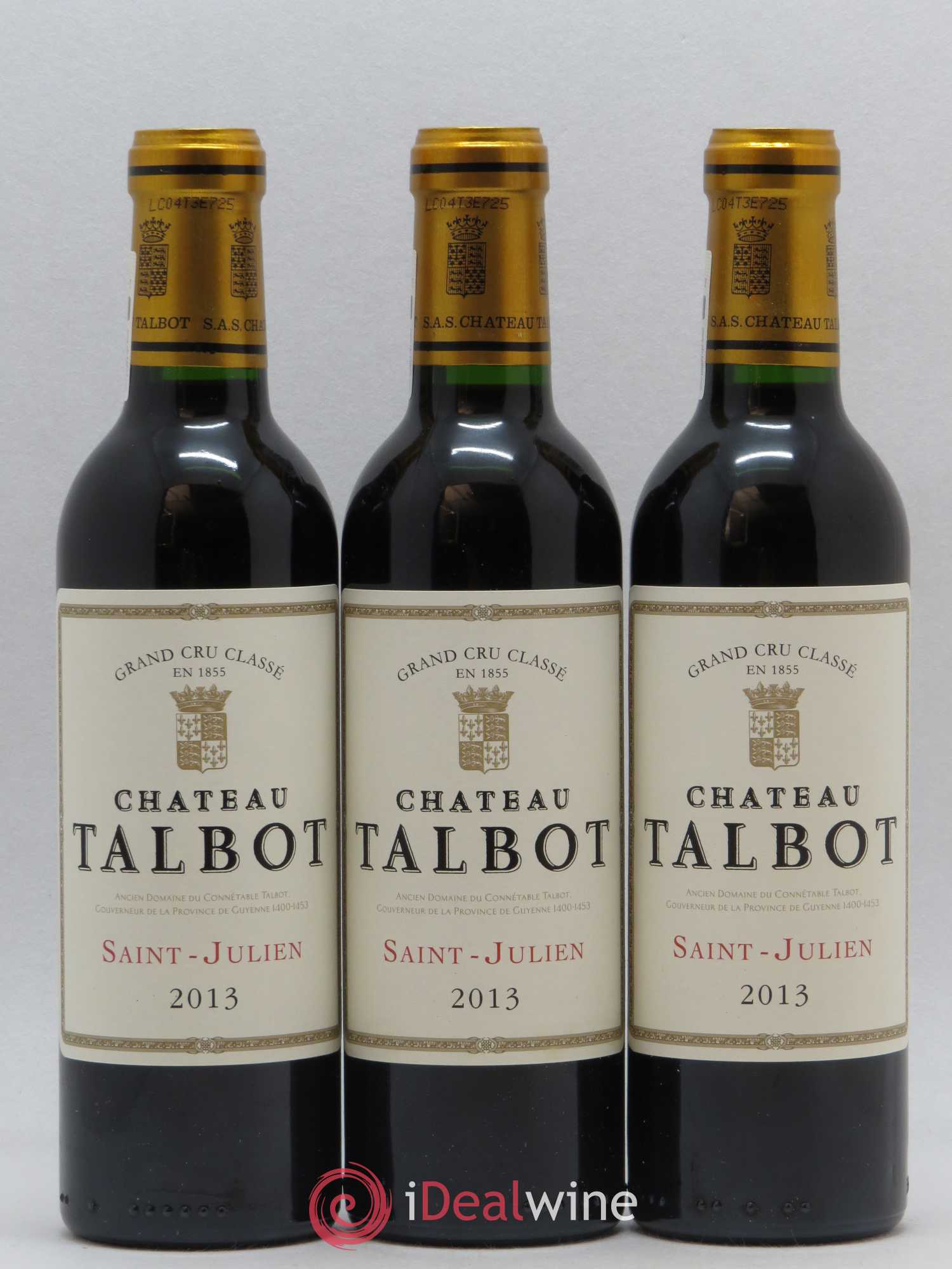 Château Talbot 4ème Grand Cru Classé 2013 - Lot de 12 demi bouteilles - 4