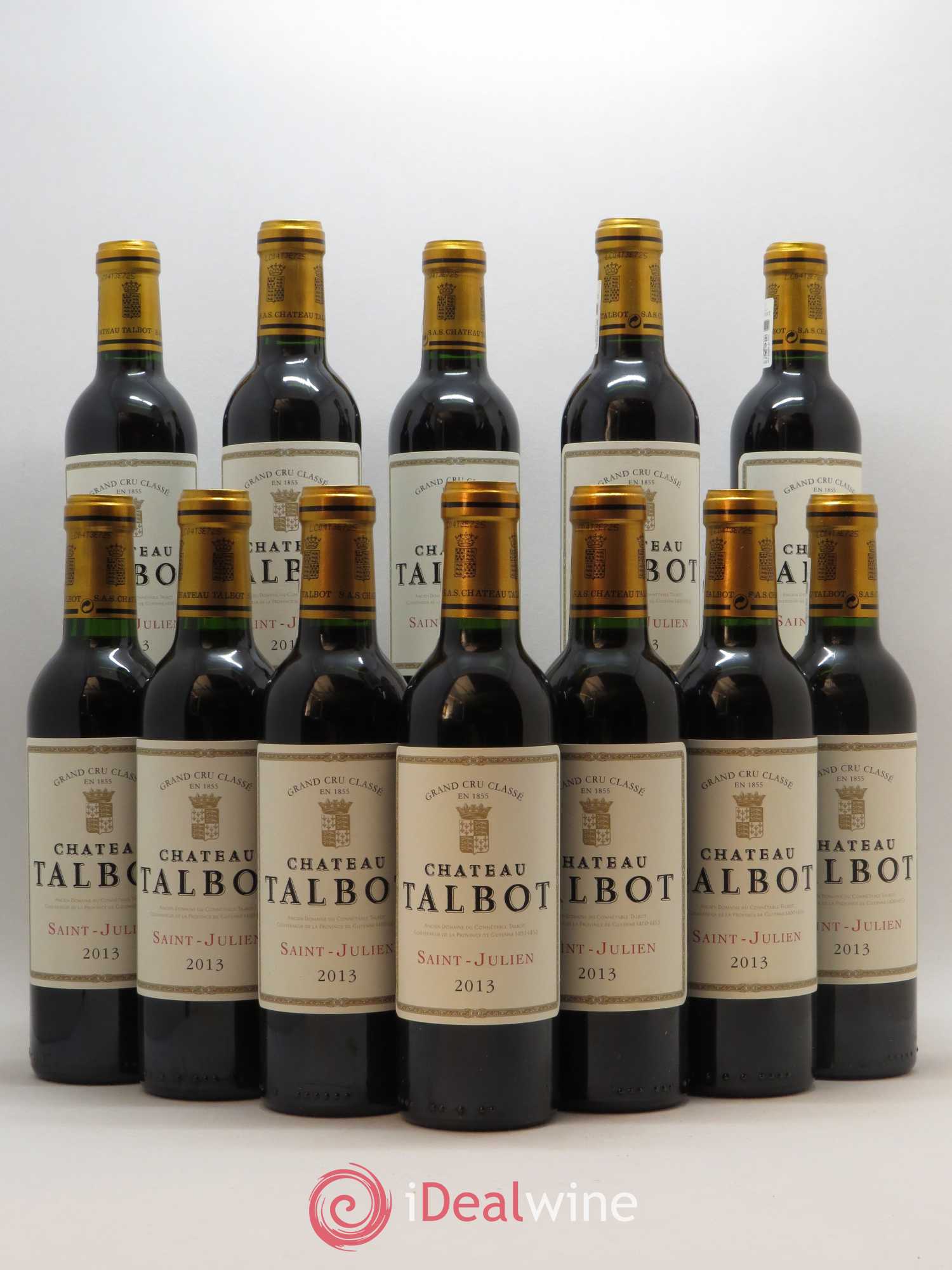 Château Talbot 4ème Grand Cru Classé 2013 - Lot de 12 demi bouteilles - 0
