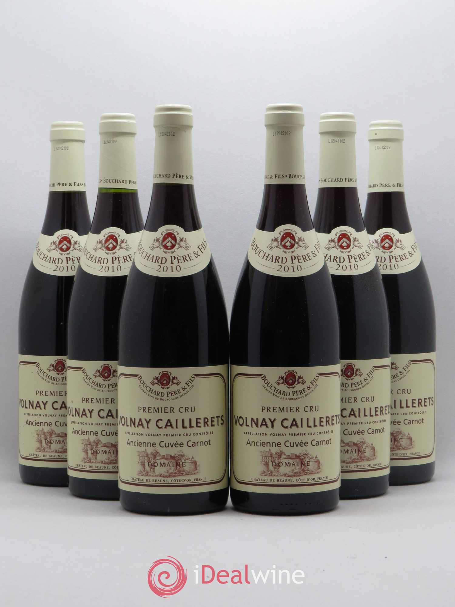 Volnay 1er Cru Caillerets - Ancienne Cuvée Carnot Bouchard Père & Fils 2010 - Lot de 6 bouteilles - 0