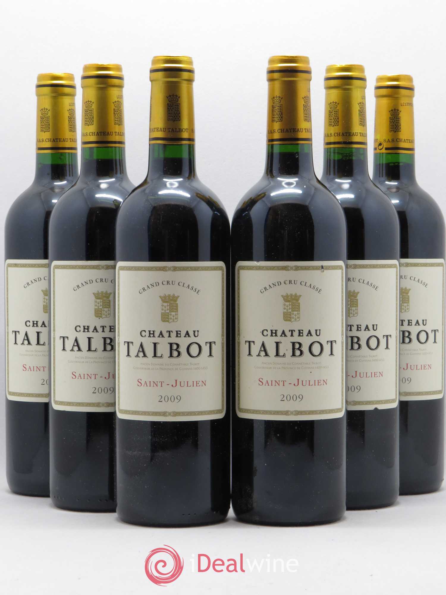 Château Talbot 4ème Grand Cru Classé 2009 - Lot de 6 bouteilles - 0