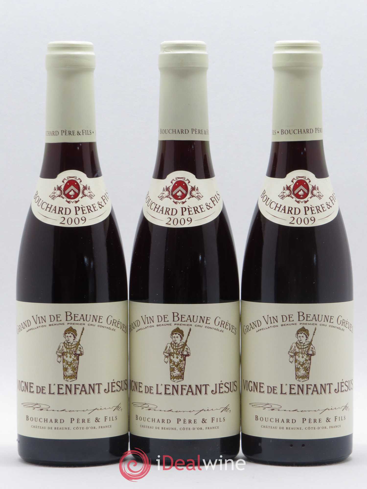 Beaune 1er Cru Grèves - Vigne de l'Enfant Jésus Bouchard Père & Fils 2009 - Lot de 3 demi bouteilles - 0