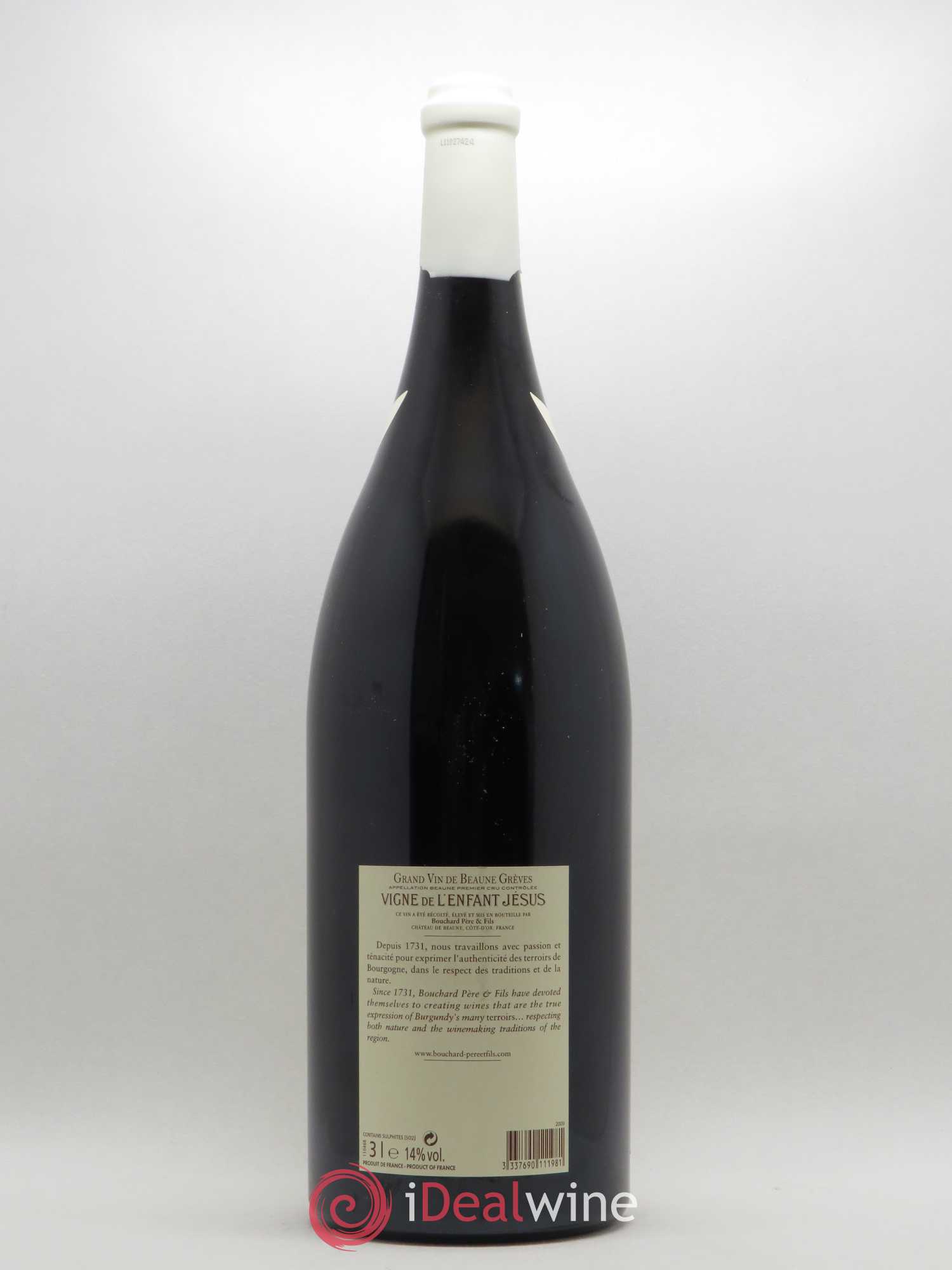 Beaune 1er Cru Grèves - Vigne de l'Enfant Jésus Bouchard Père & Fils 2009 - Lot de 1 double magnum - 1