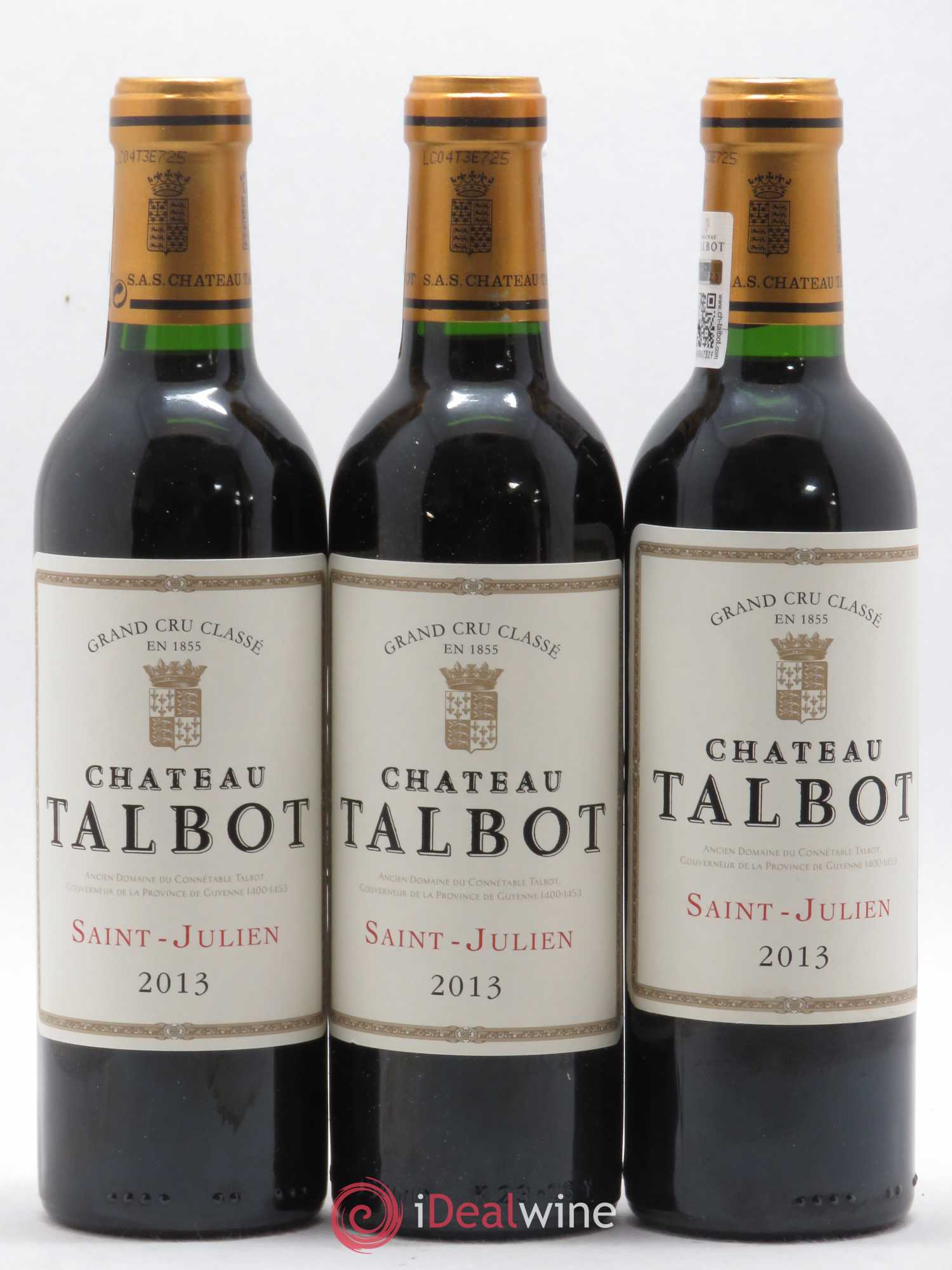 Château Talbot 4ème Grand Cru Classé 2013 - Lot de 12 demi bouteilles - 1