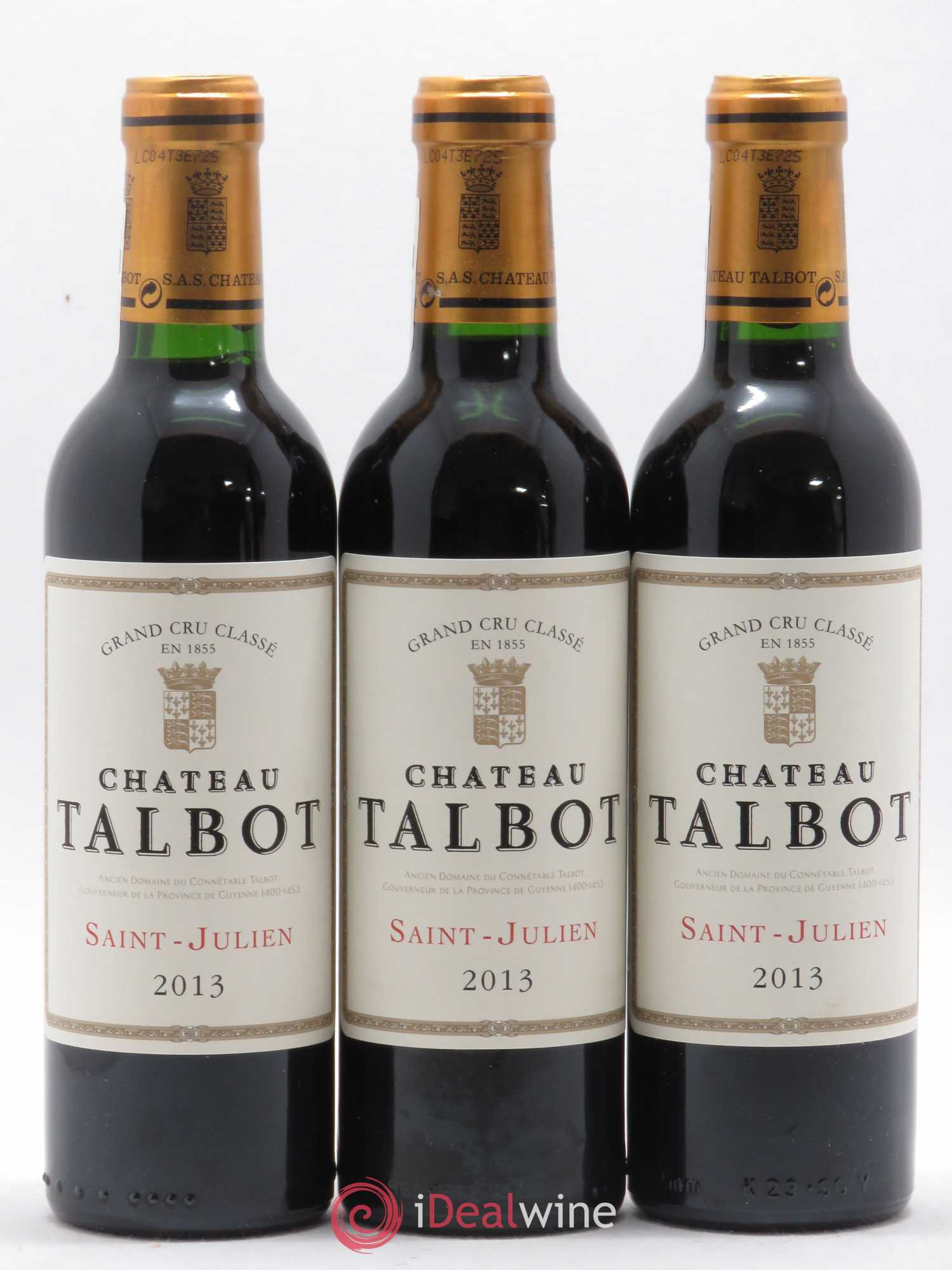 Château Talbot 4ème Grand Cru Classé 2013 - Lot de 12 demi bouteilles - 4