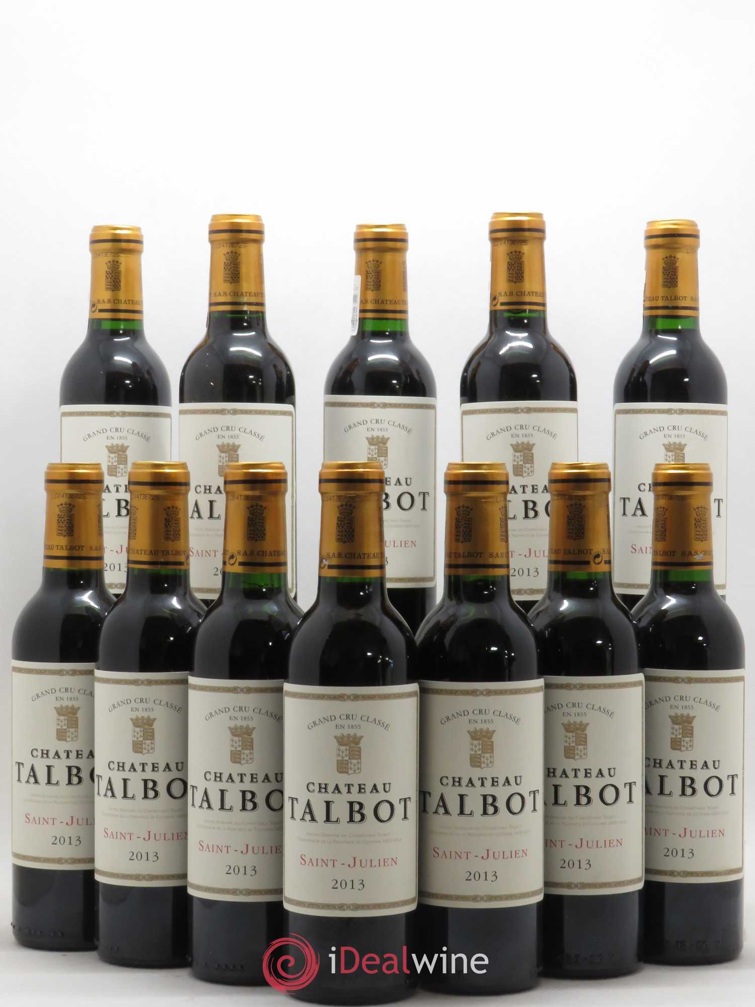 Château Talbot 4ème Grand Cru Classé 2013 - Lot de 12 demi bouteilles - 0