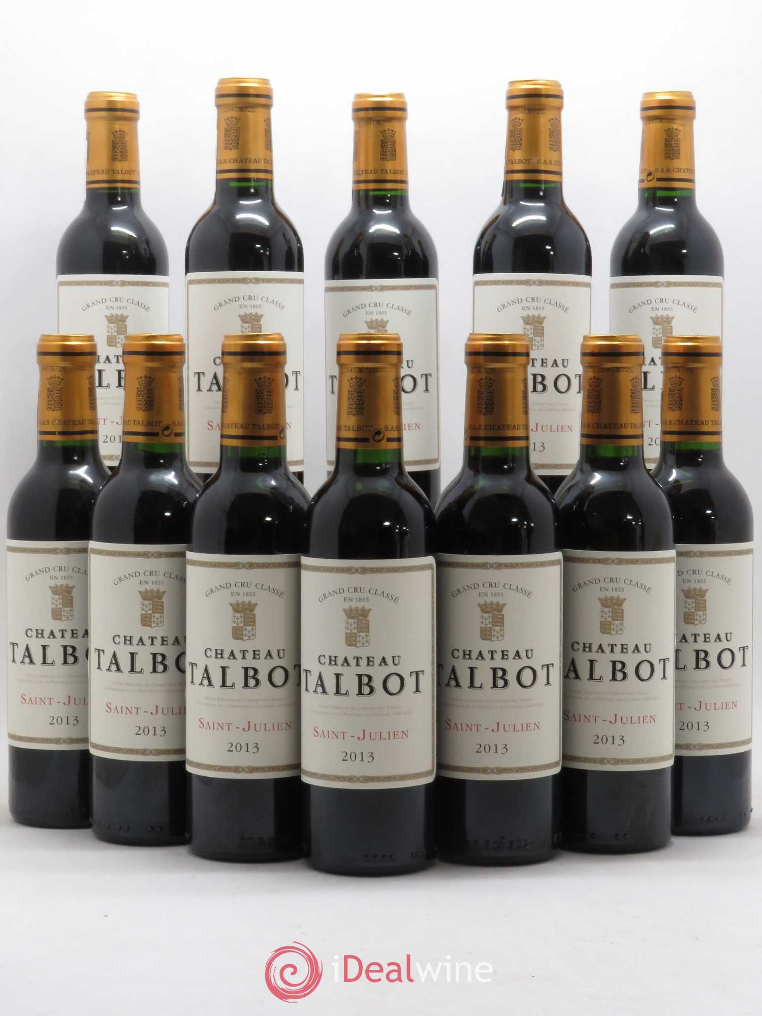 Château Talbot 4ème Grand Cru Classé 2013 - Lot de 12 demi bouteilles - 0