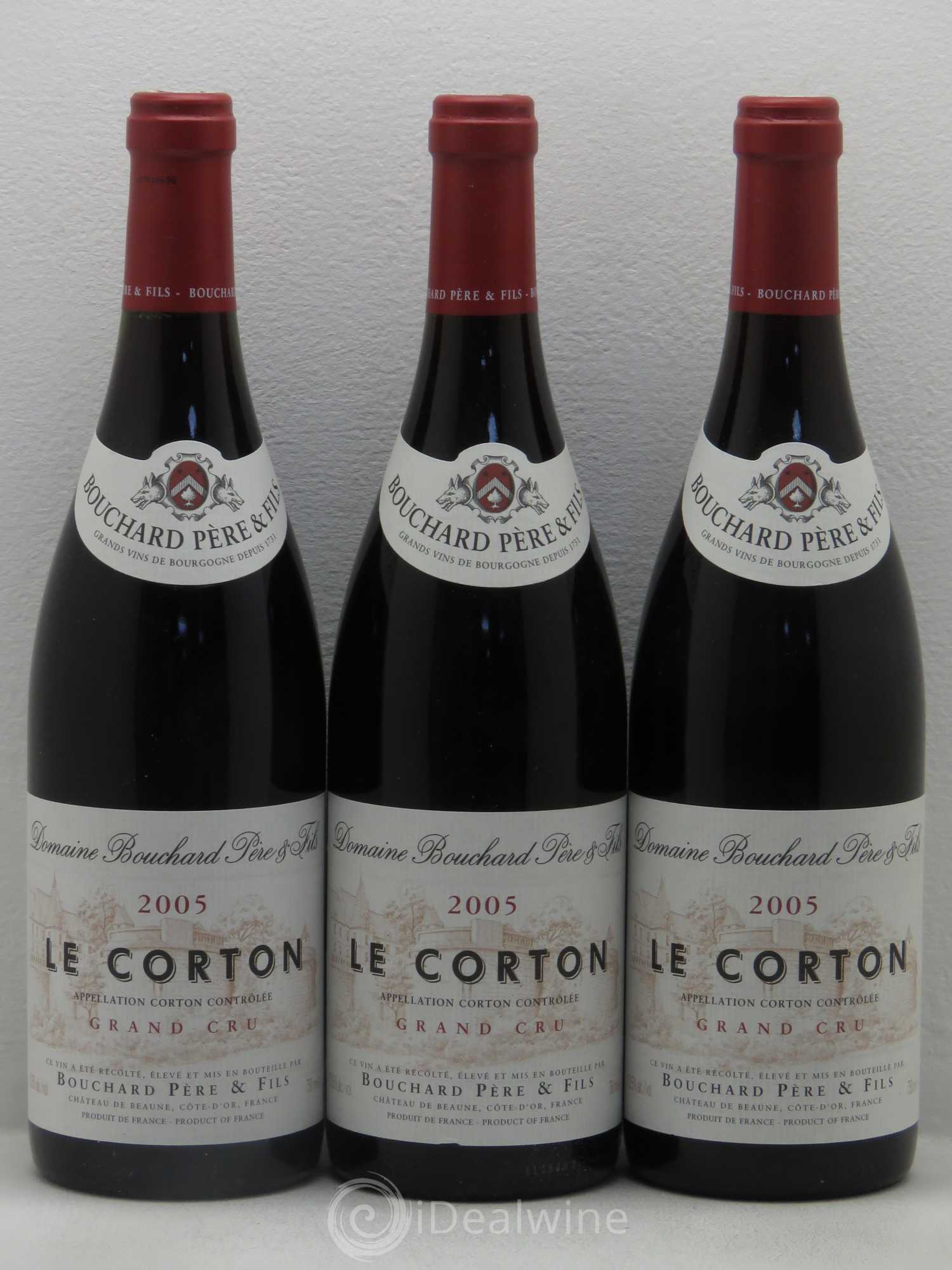 Corton Grand Cru Le Corton Bouchard Père & Fils 2005 - Lot de 3 bouteilles - 0