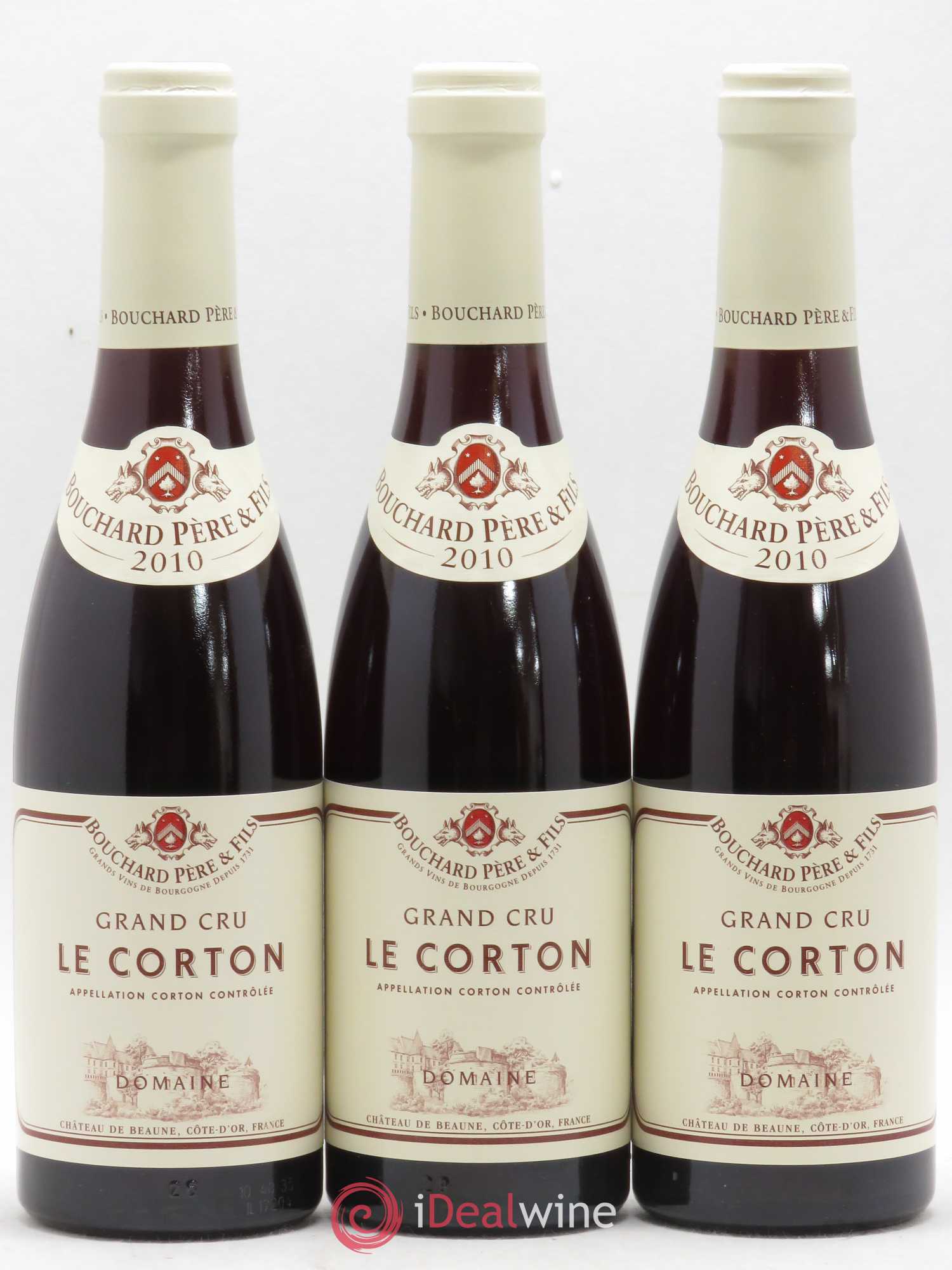 Corton Grand Cru Le Corton Bouchard Père & Fils 2010 - Lot de 3 demi bouteilles - 0